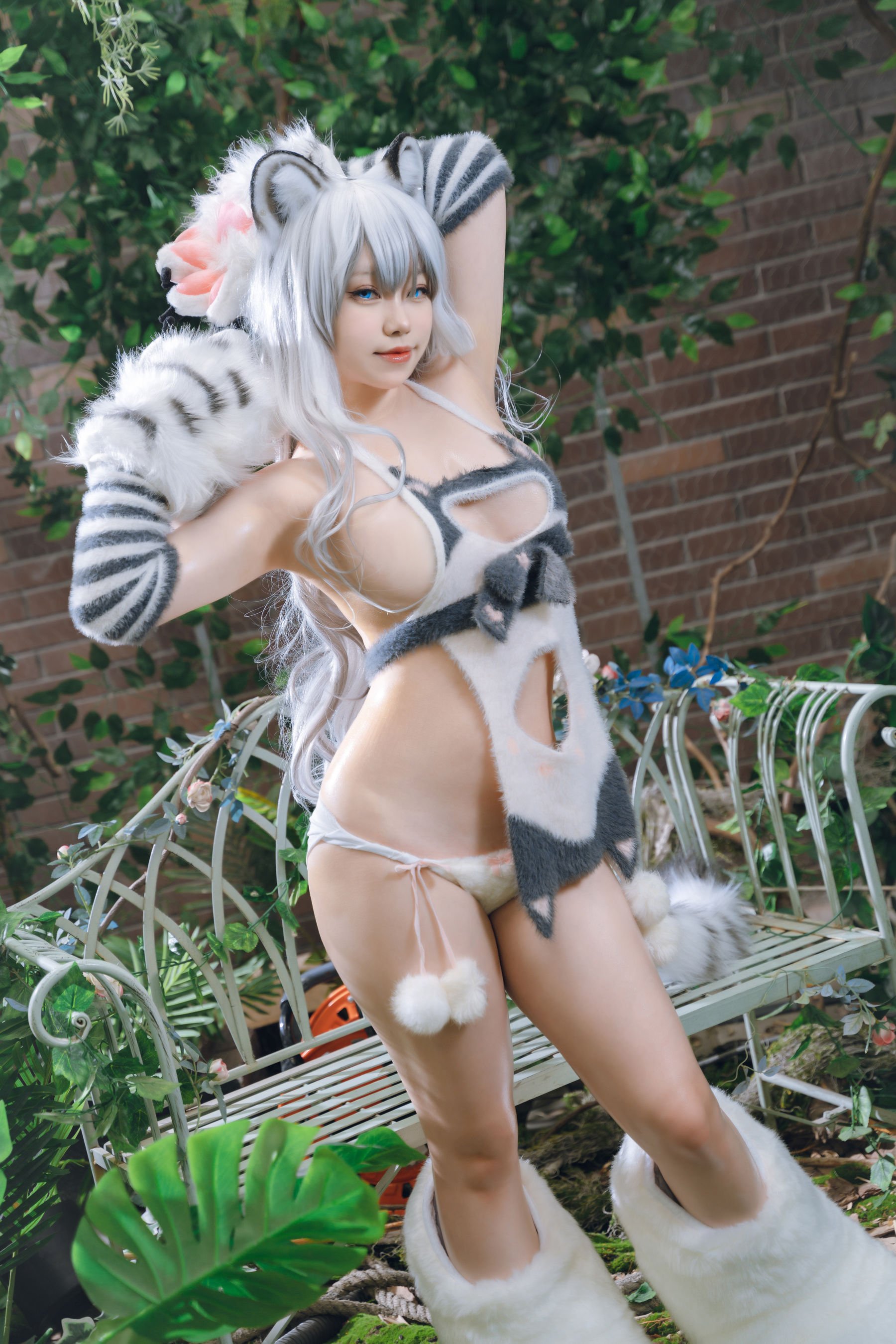 一北亦北 – 白虎兽娘福瑞 Cosplay-第2张