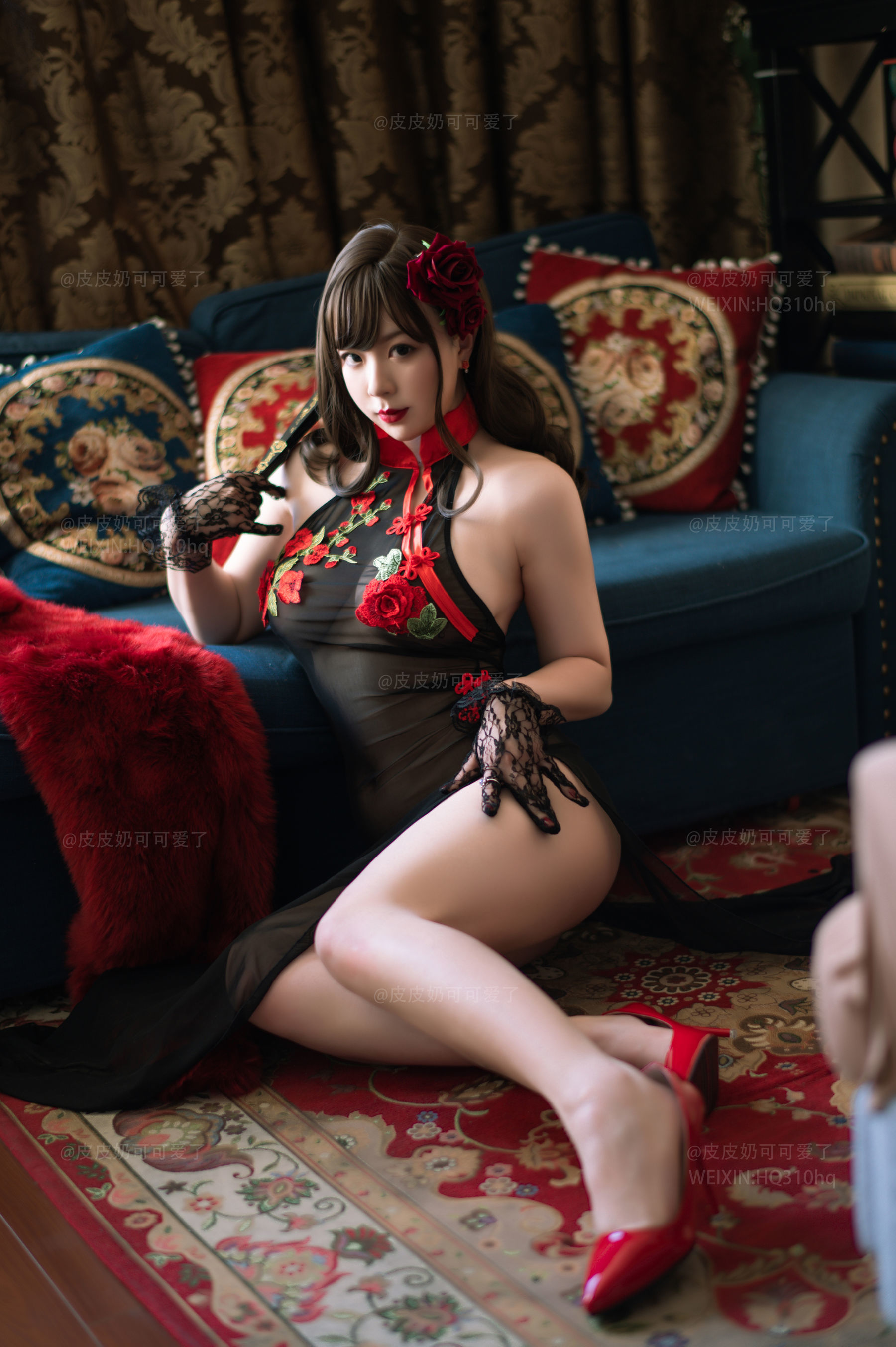 皮皮奶可可爱了啦 玫瑰 Cosplay-第35张