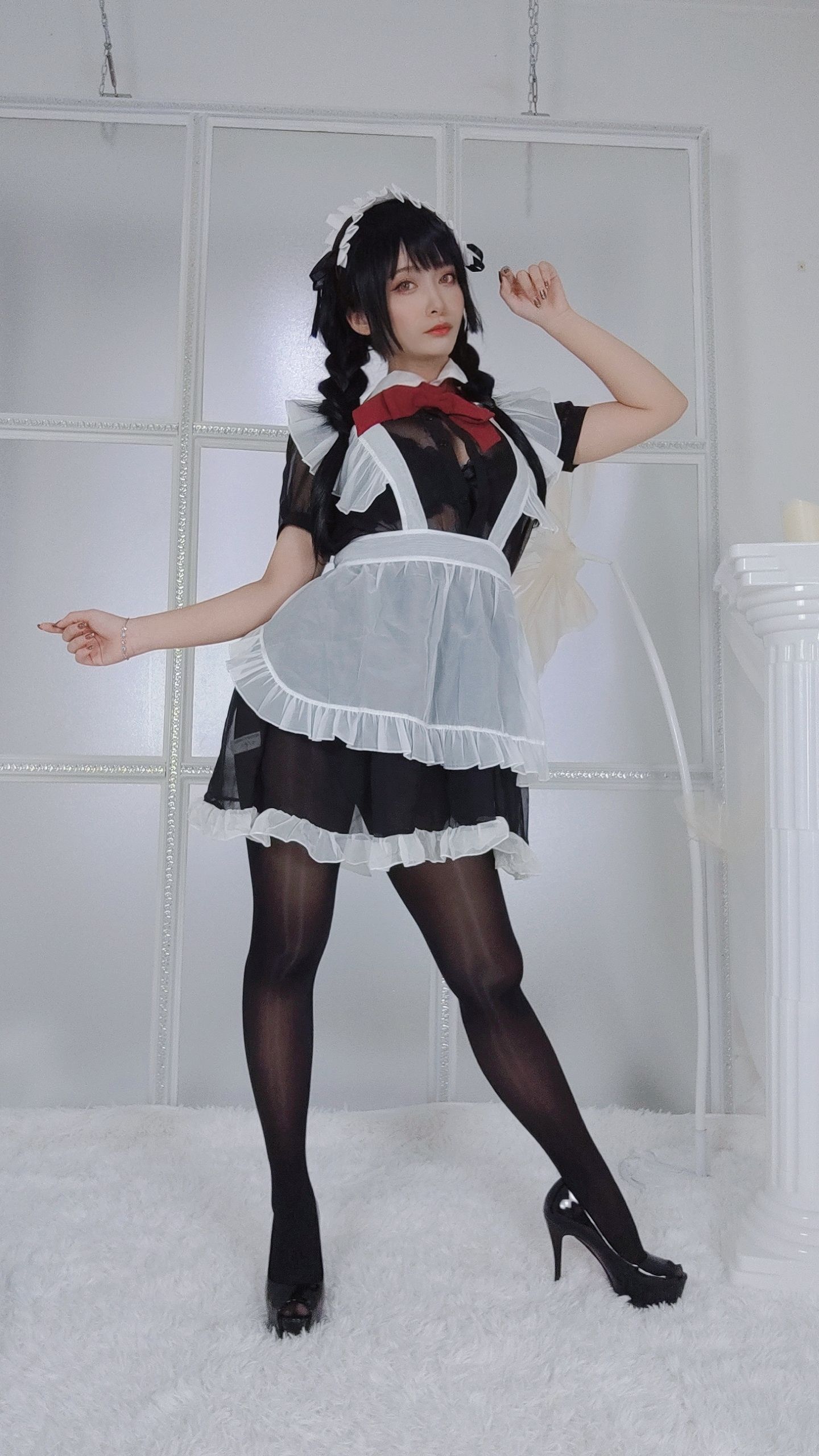 动漫博主洛璃LoLiSAMA – 黑丝女仆 Cosplay-第47张