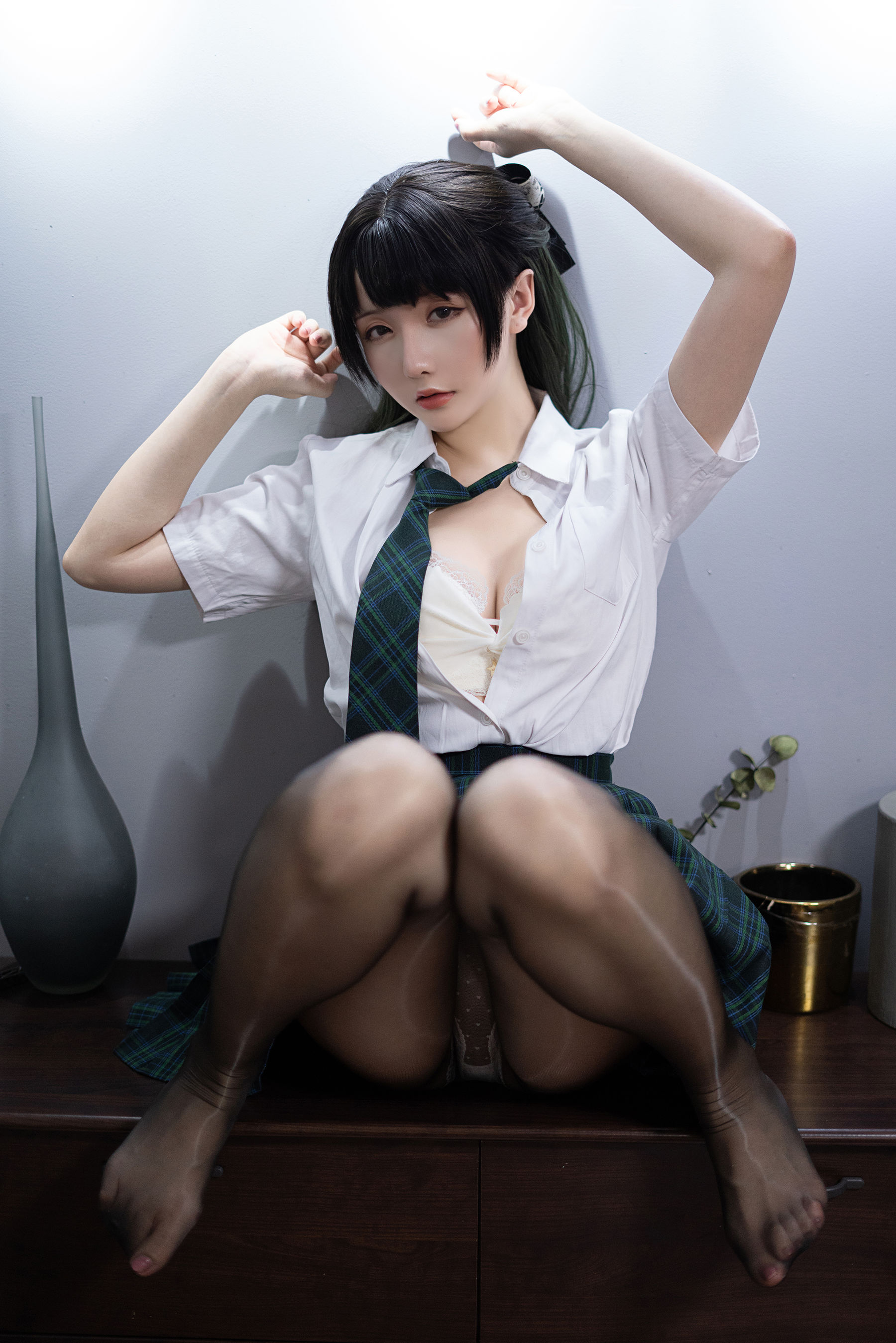 Coser小姐姐星之迟迟 – JK-绿 Cosplay-第41张