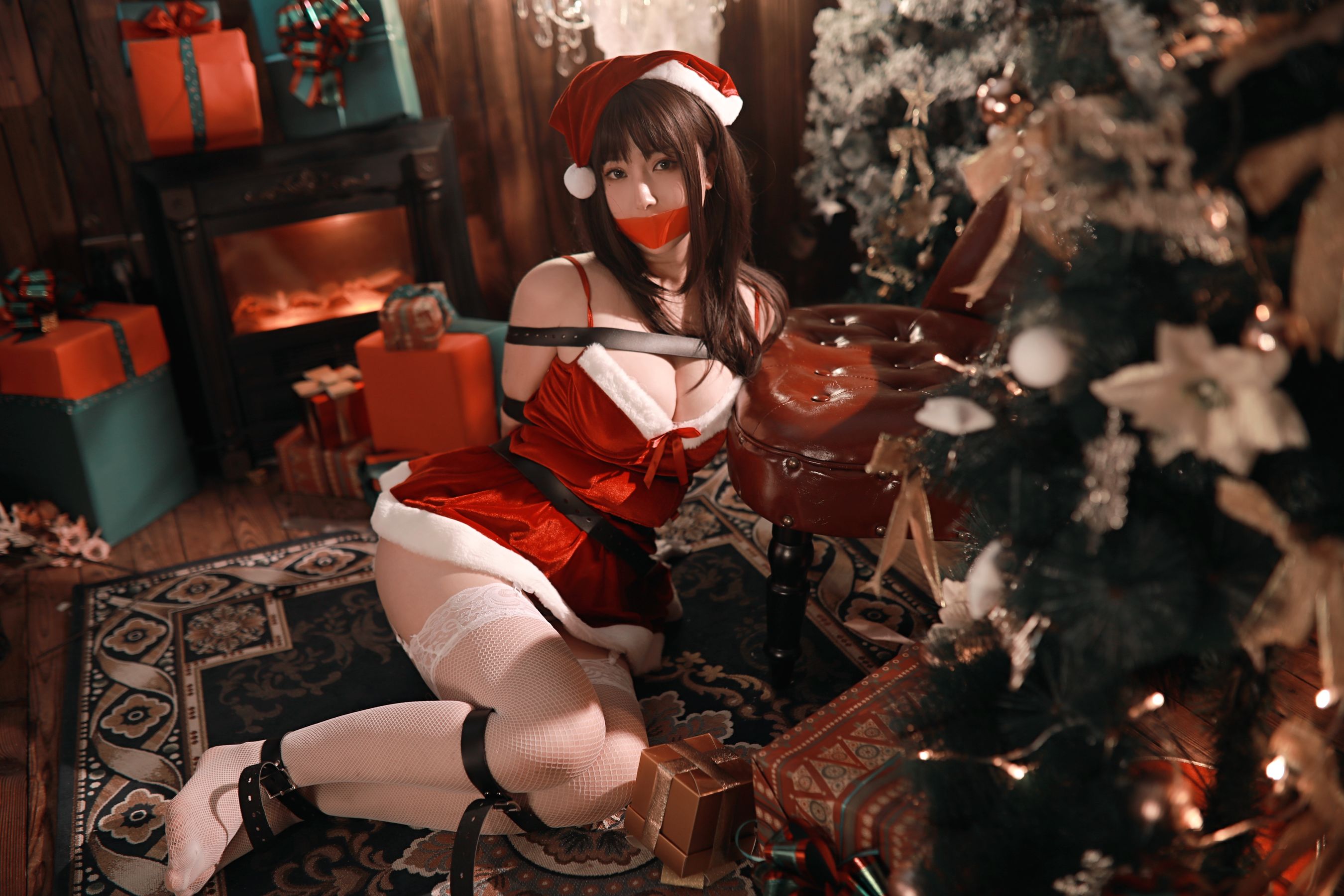 小容仔咕咕咕 – 圣诞礼物×捆绑 Cosplay-第41张