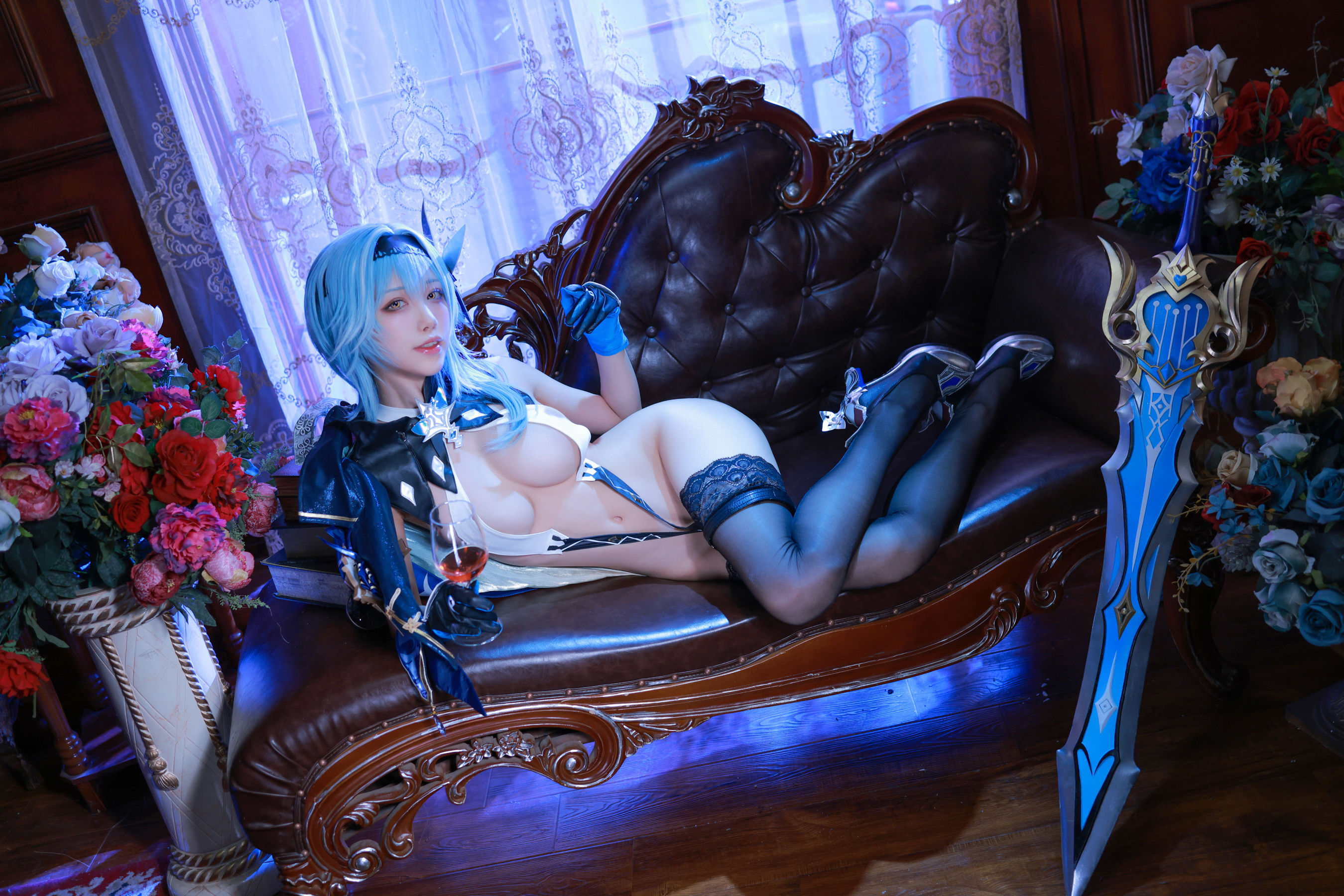 动漫博主水淼aqua – 原神优菈 内衣 Cosplay-第13张