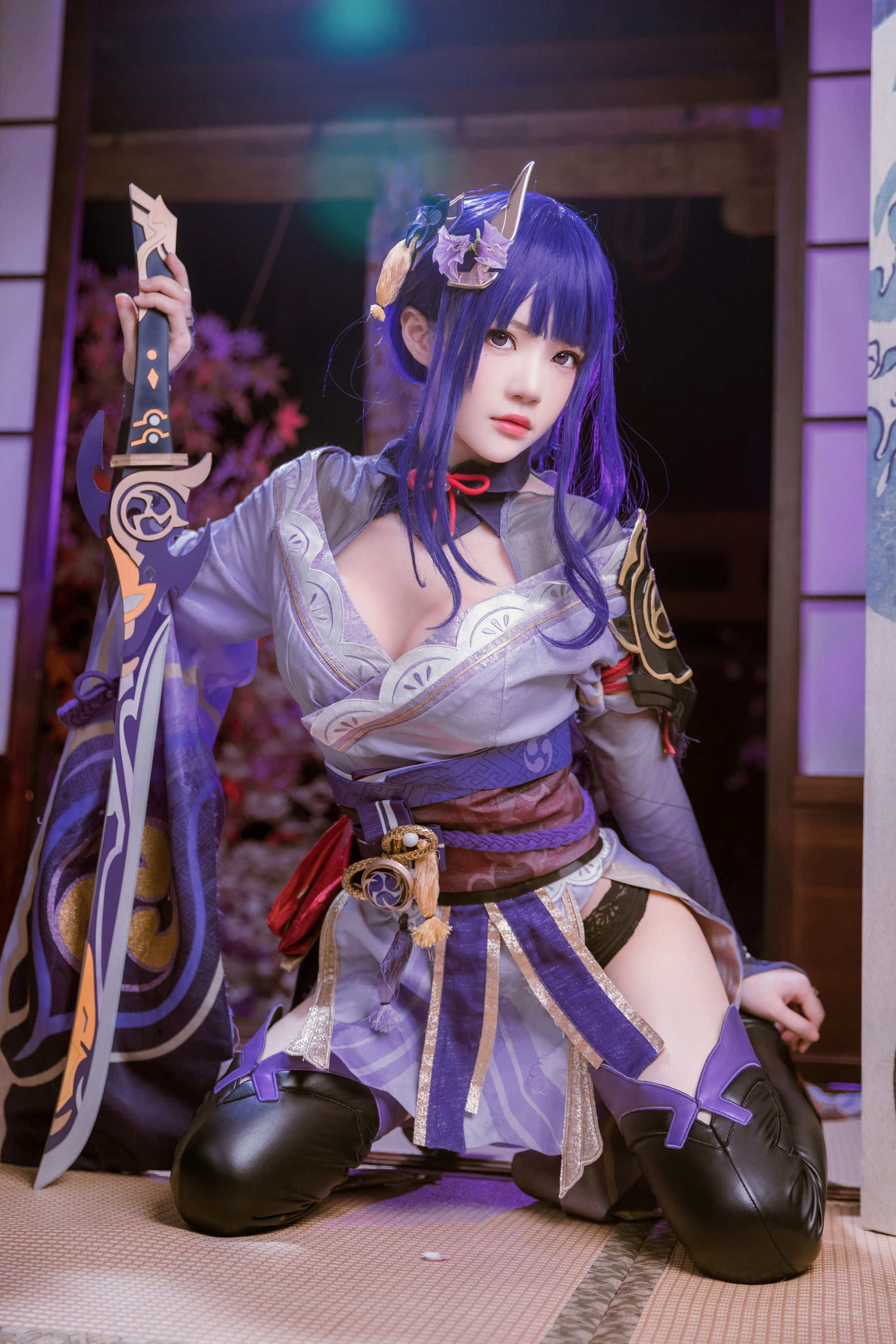 桜桃喵 – 雷电将军 Cosplay-第12张