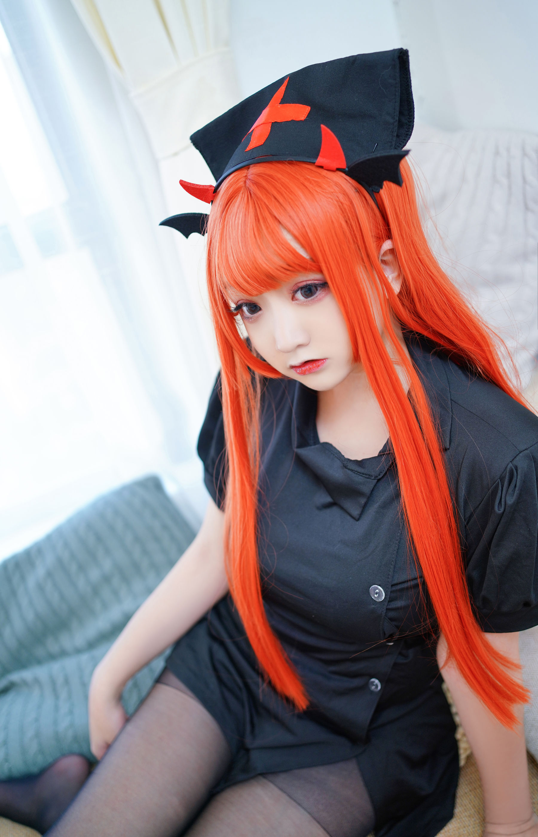 动漫博主恩田直幸 – 橘色黑护士 Cosplay-第50张