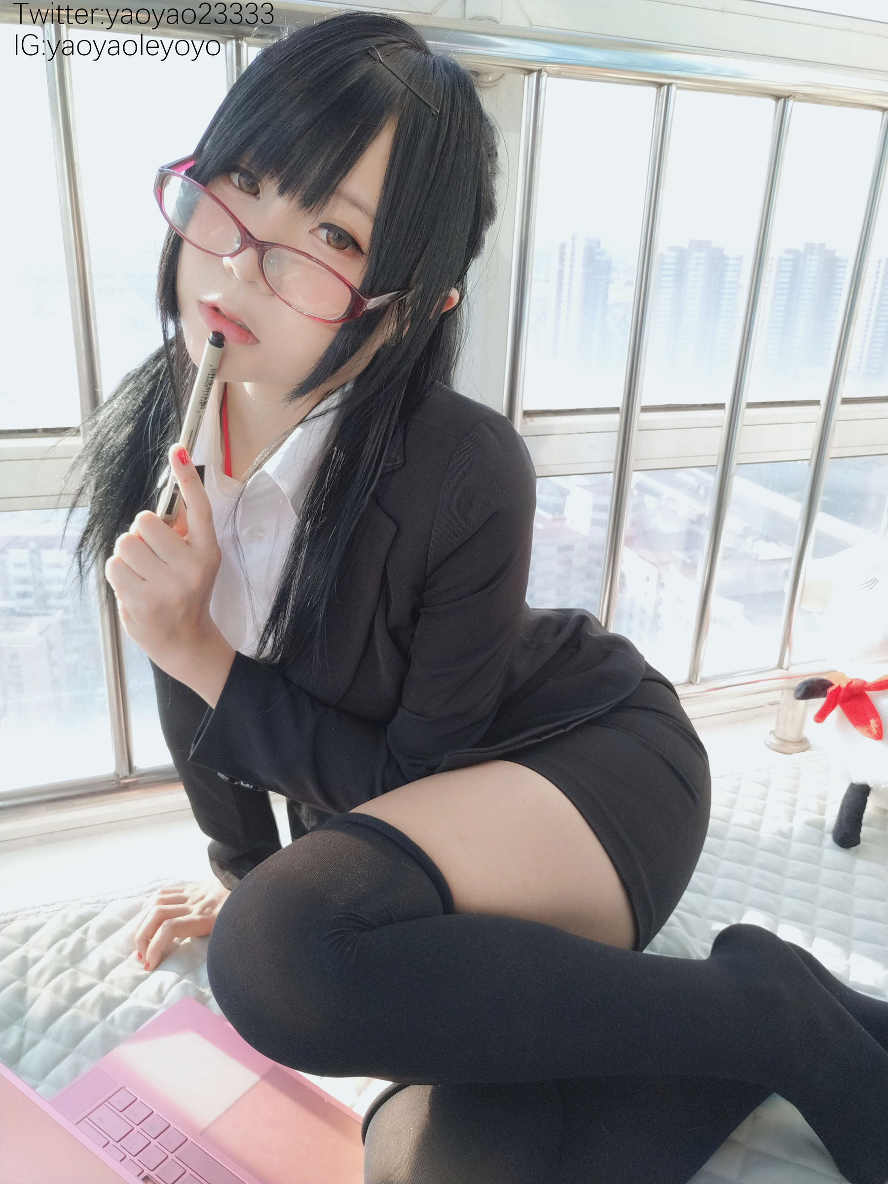 萌妹子Coser摇摇乐yoyo – 补习老师 Cosplay-第13张