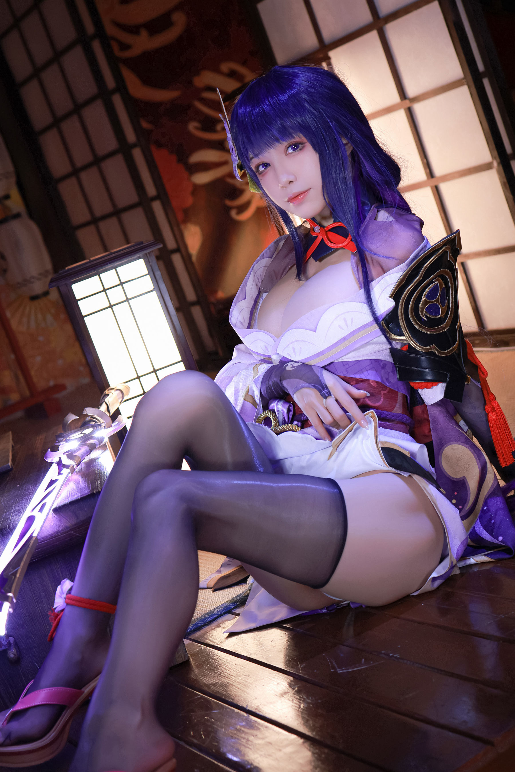 动漫博主水淼aqua – 雷电将军 Cosplay-第3张