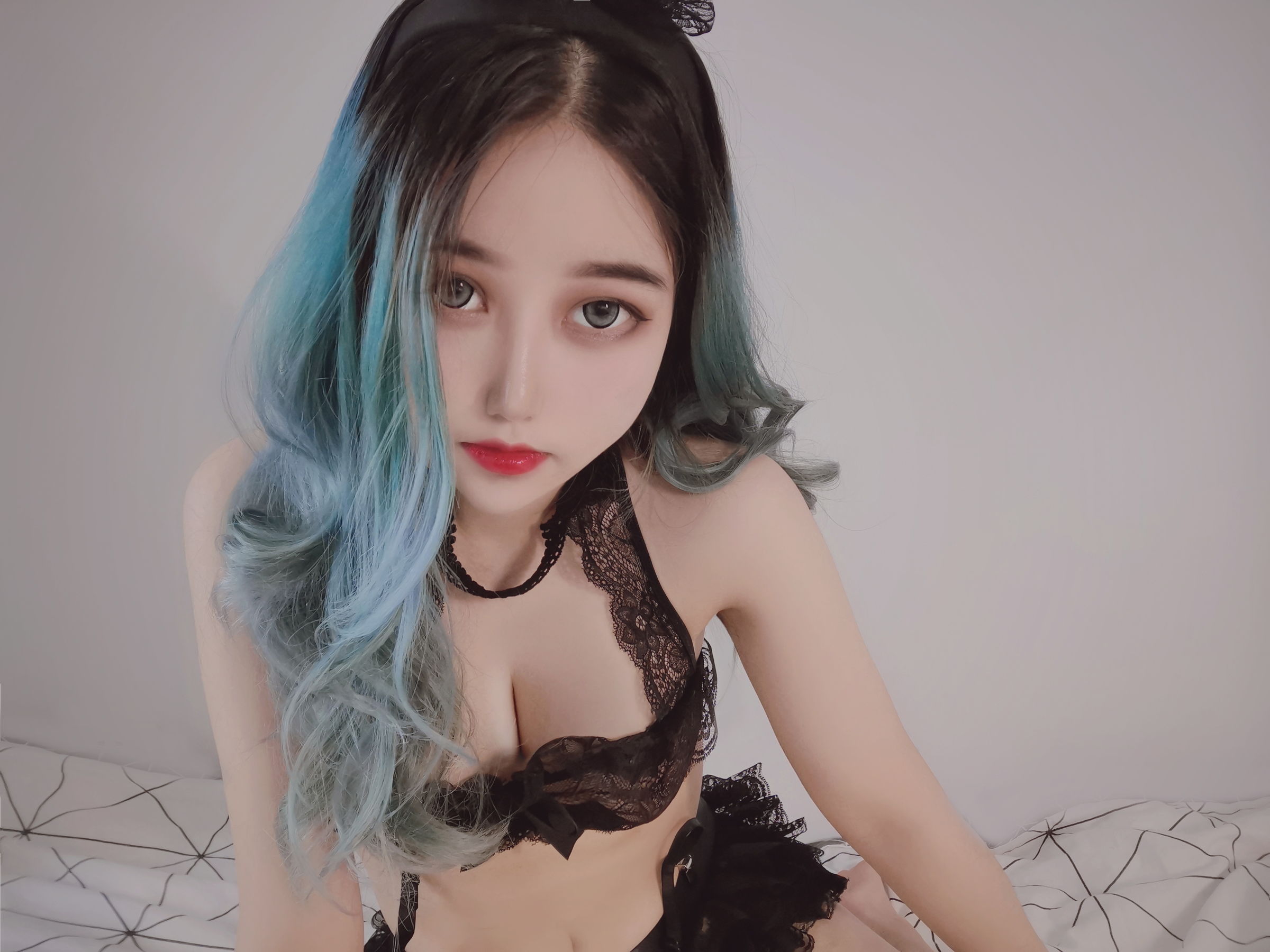 eloise软软 – 小粉盒黑兔子 Cosplay-第40张