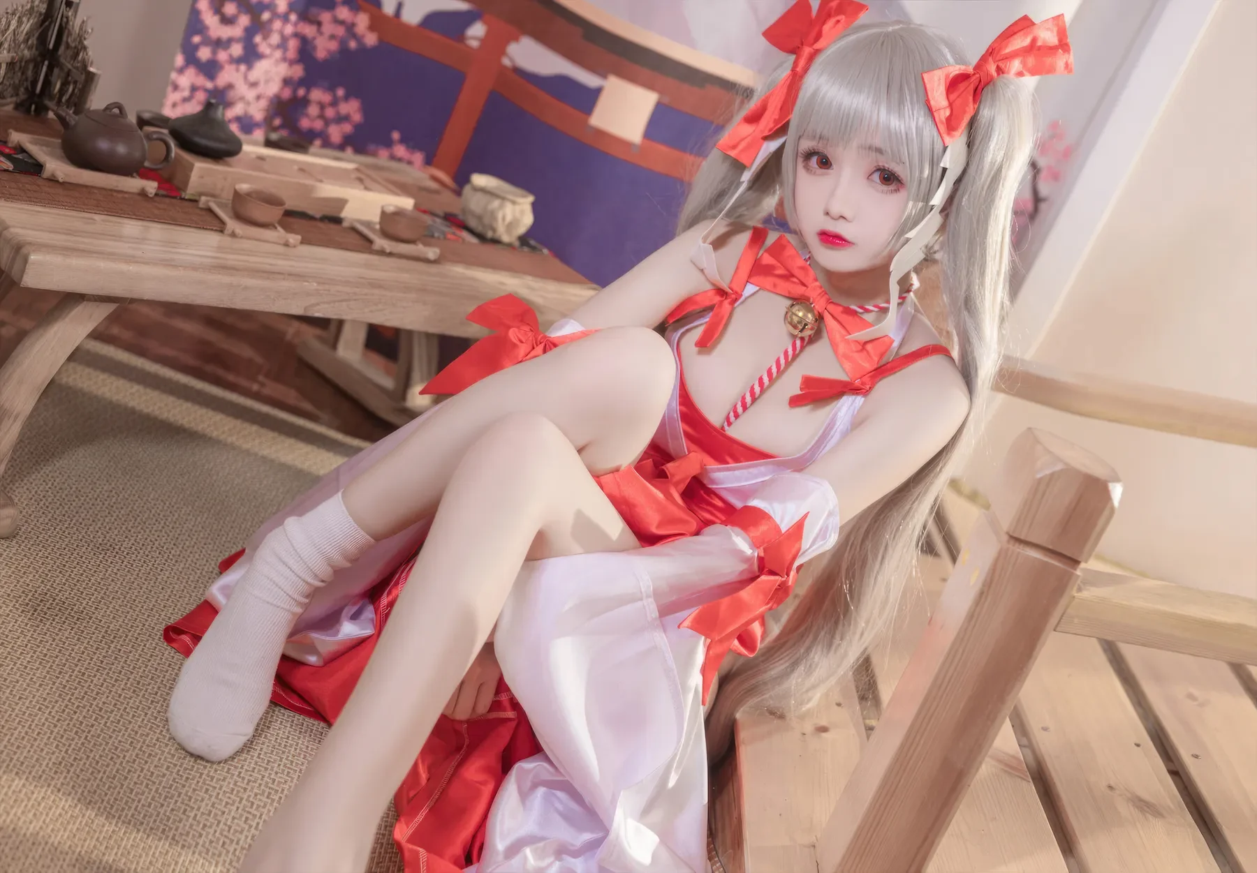 日奈娇 – 碧蓝航线 可畏巫女 Cosplay-第7张