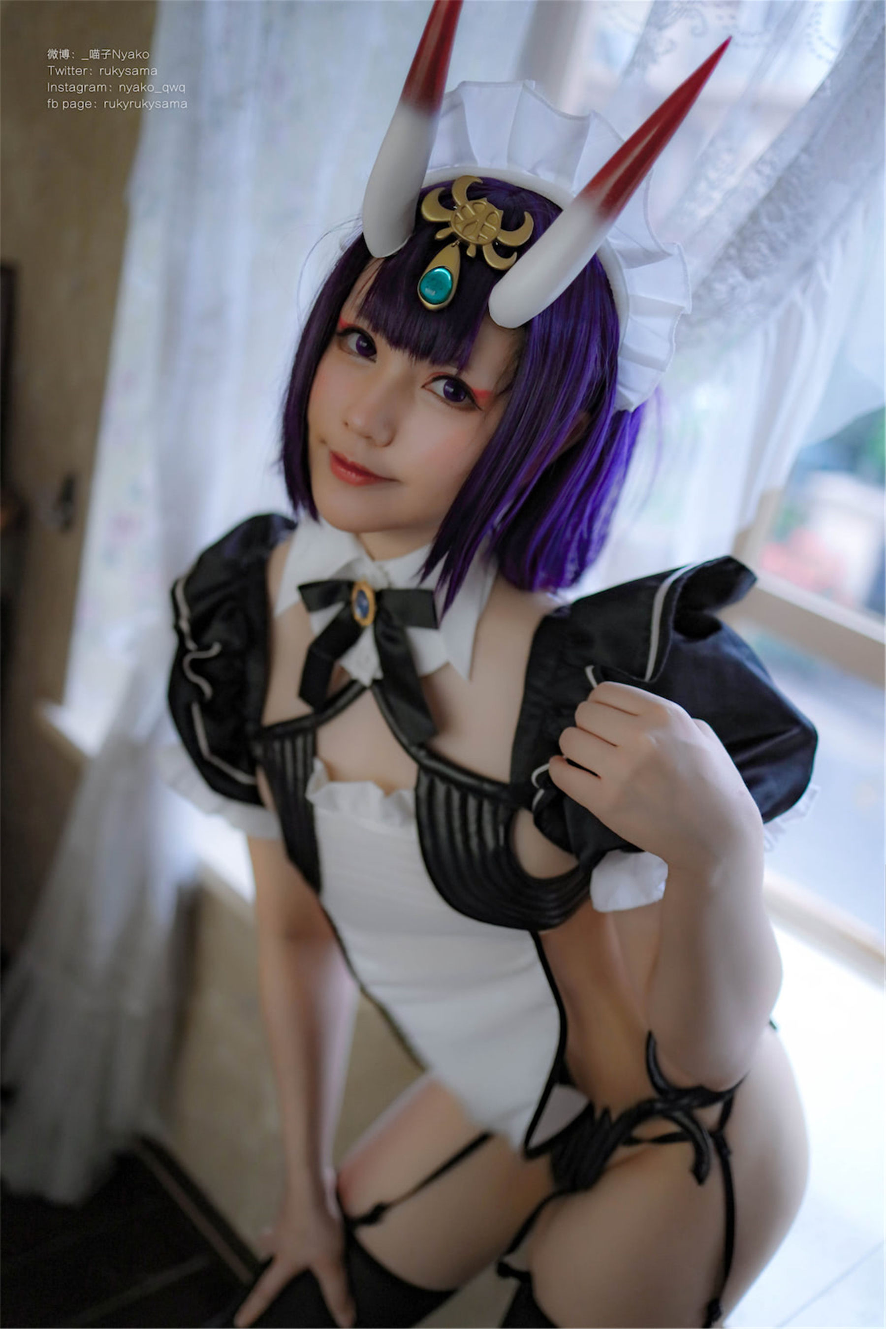 萌妹子Nyako喵子 – 酒吞童子女仆 Cosplay-第4张