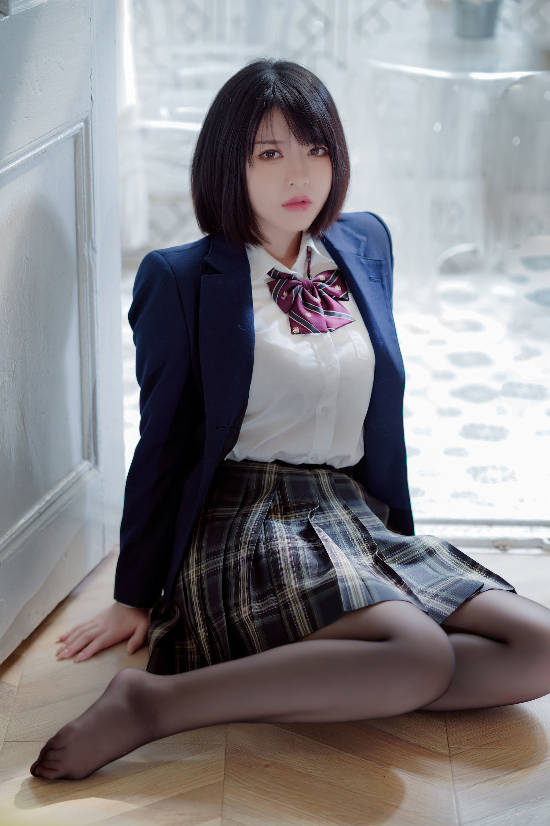 半半子 – 彼女の制服姿が好き Cosplay-第26张