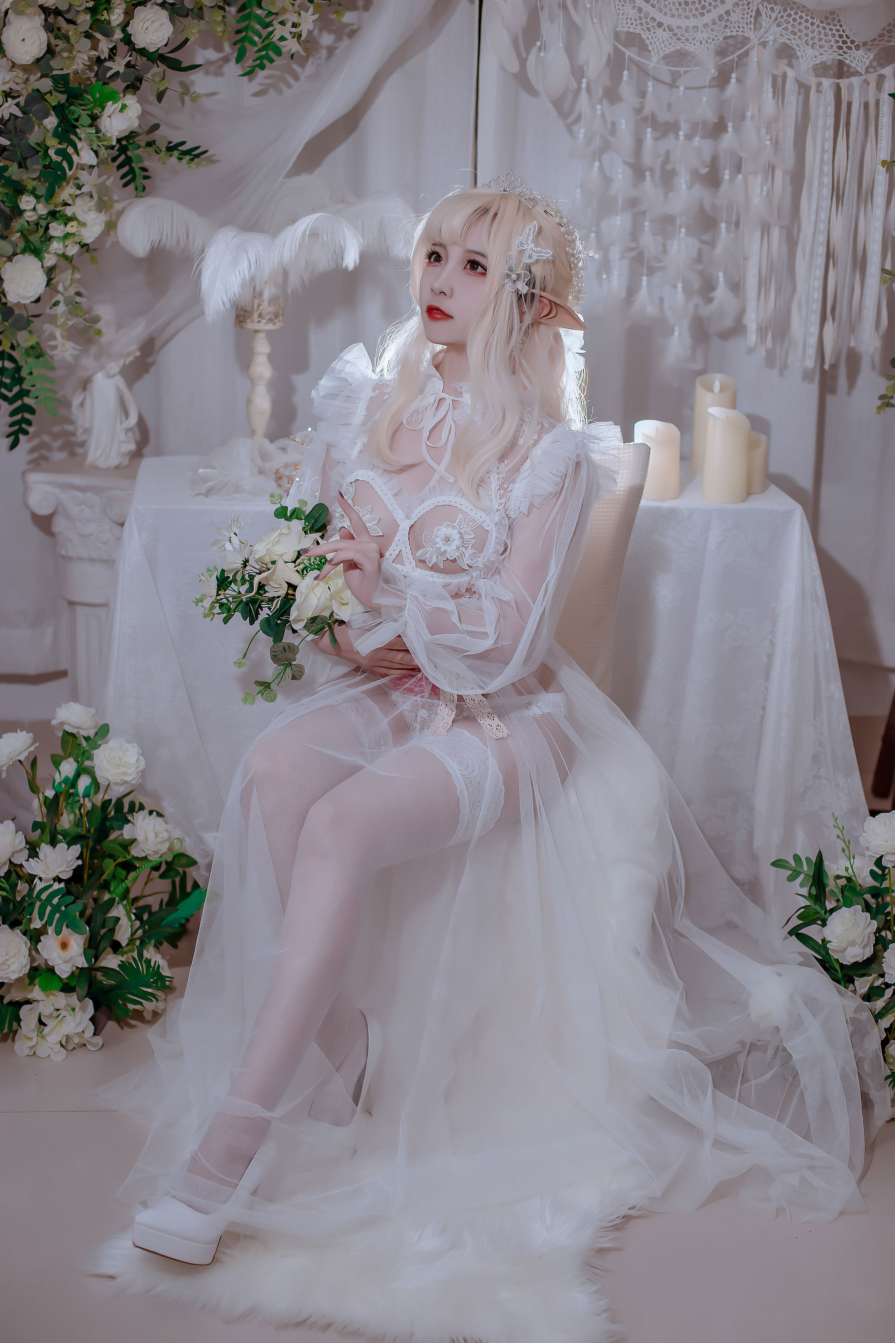 人气Coser二佐Nisa – 精灵公主 Cosplay-第1张
