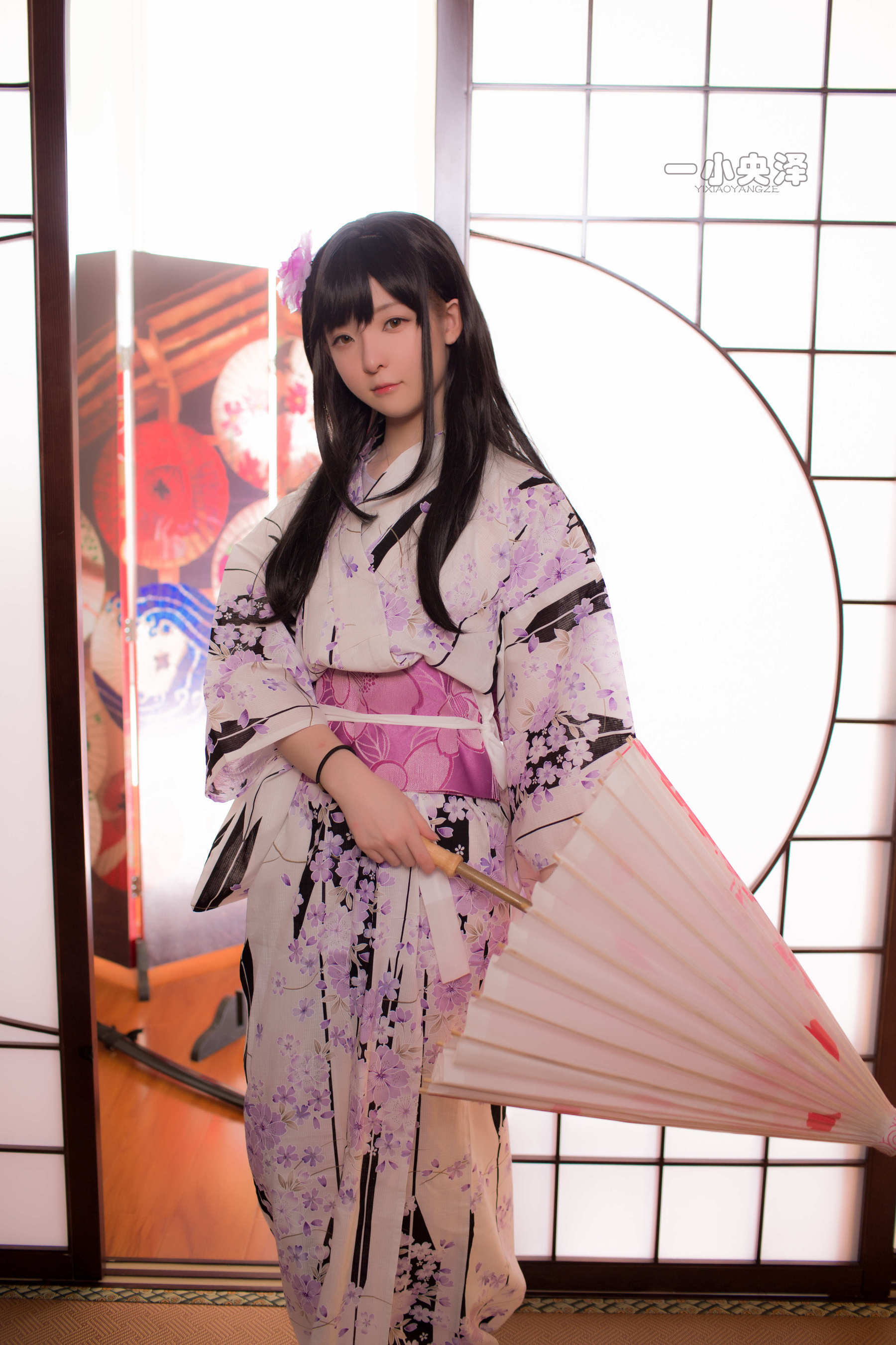 [萝莉COS] 一小央泽 – 和服短袜 Cosplay-第7张