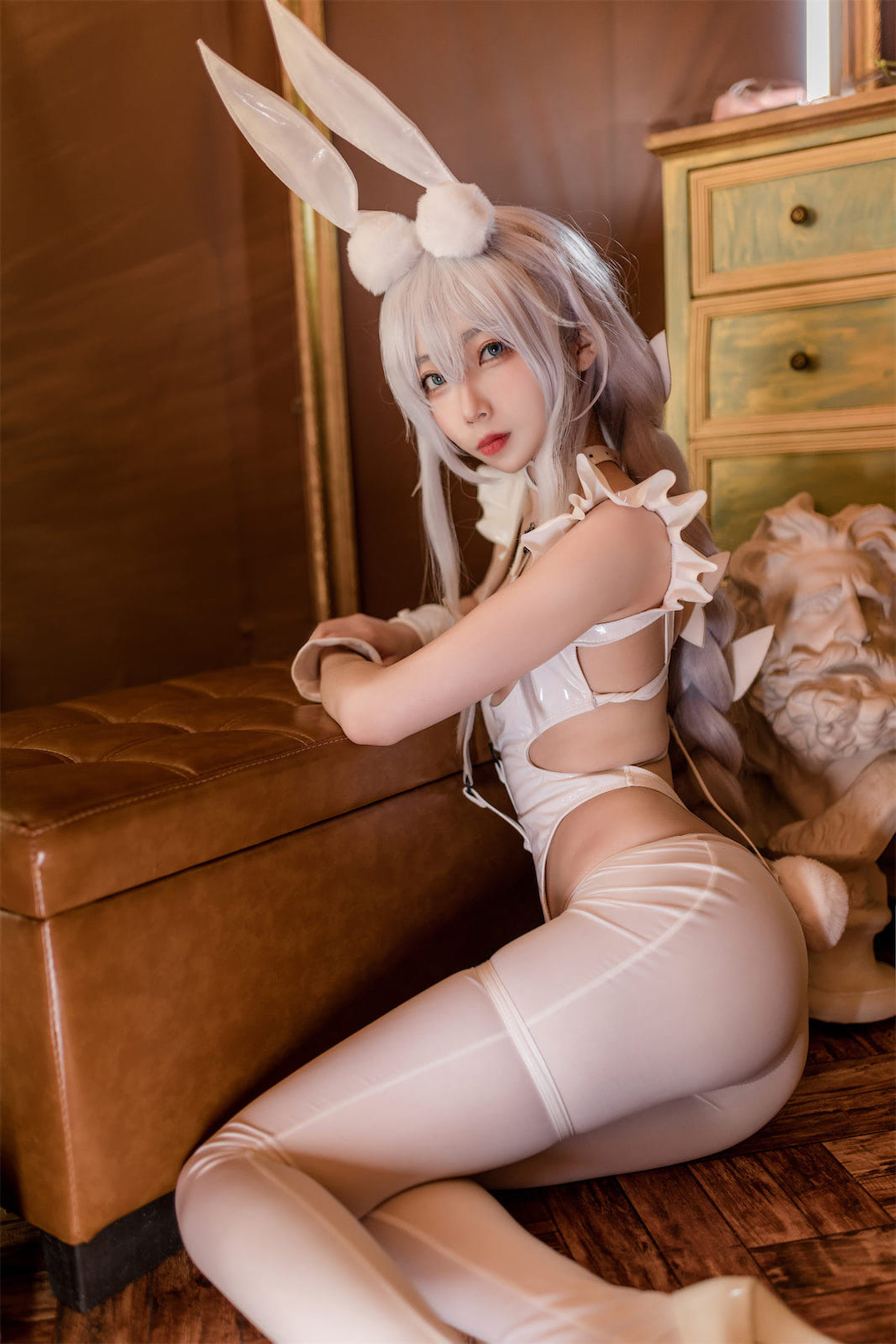 杏仁曲奇 – 碧蓝航线 恶毒白兔 Cosplay-第10张