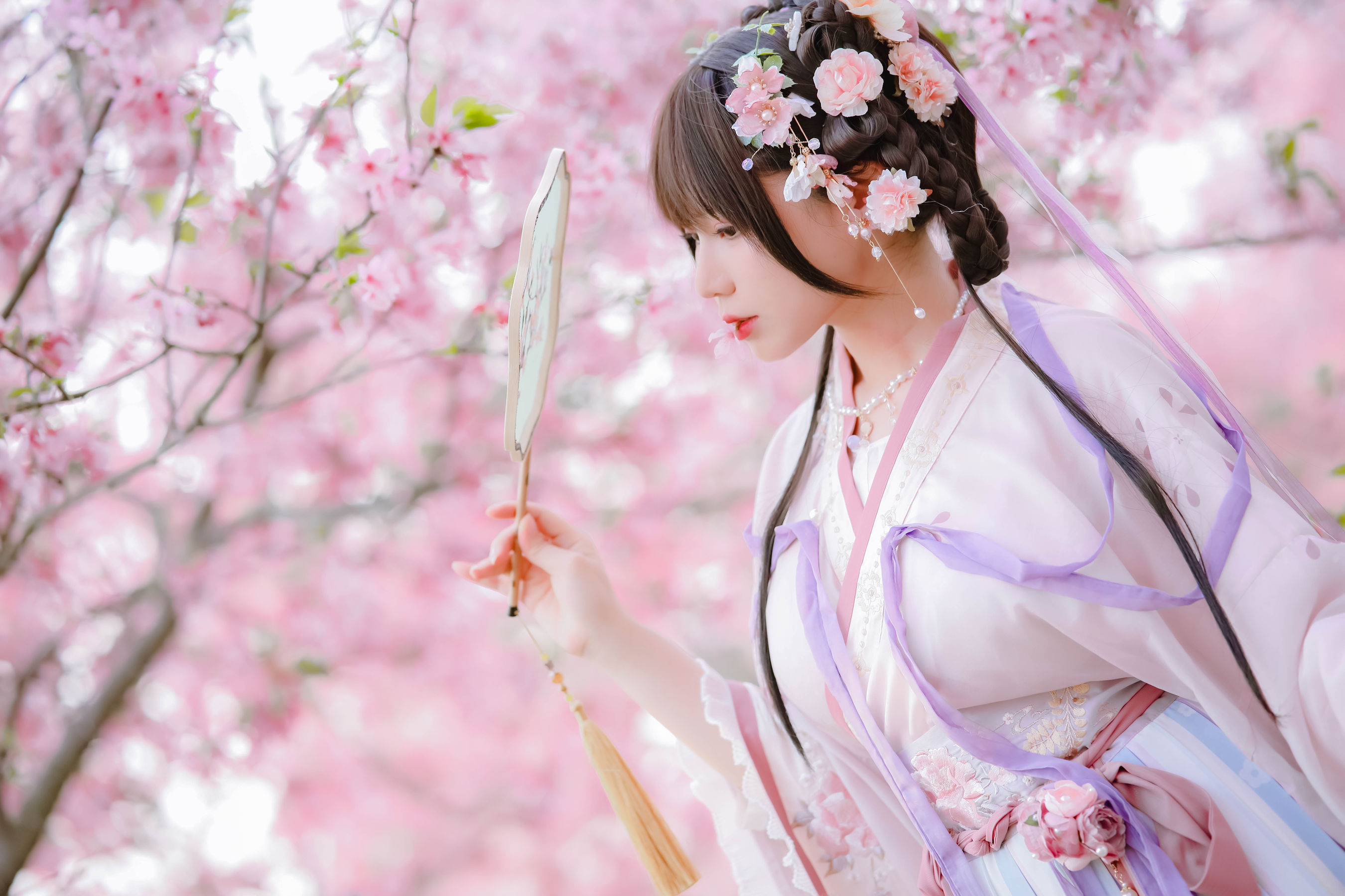 萌妹子Nyako喵子 – 樱花汉服 花神祈愿 Cosplay-第29张