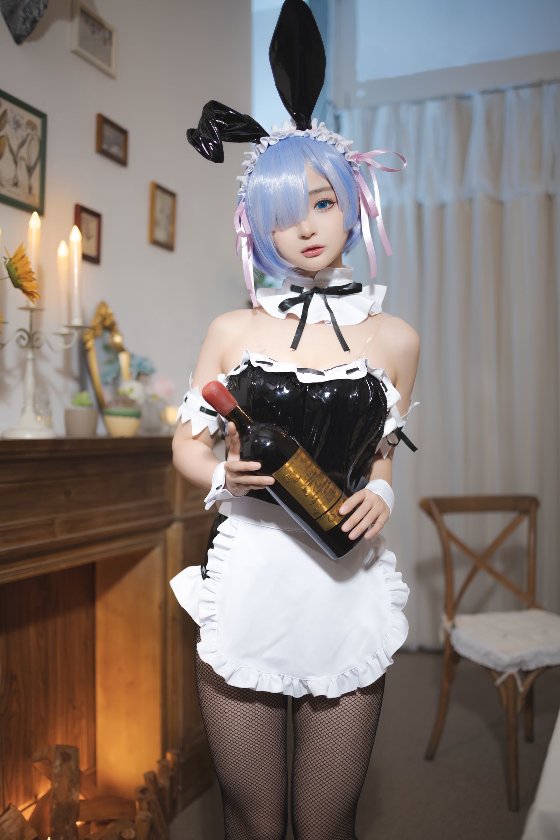 桜井宁宁 – 蕾姆兔女郎 Cosplay-第1张