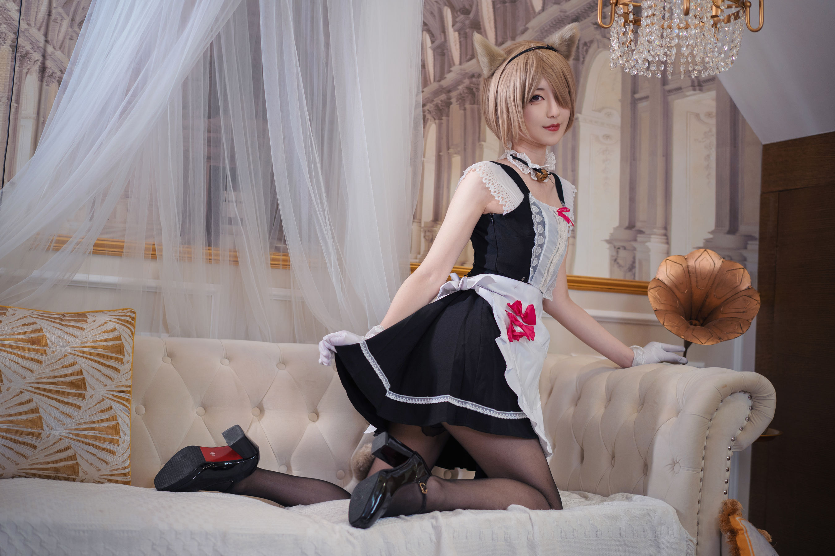 小姐姐弥音音ww – 丽塔 女仆 Cosplay-第4张