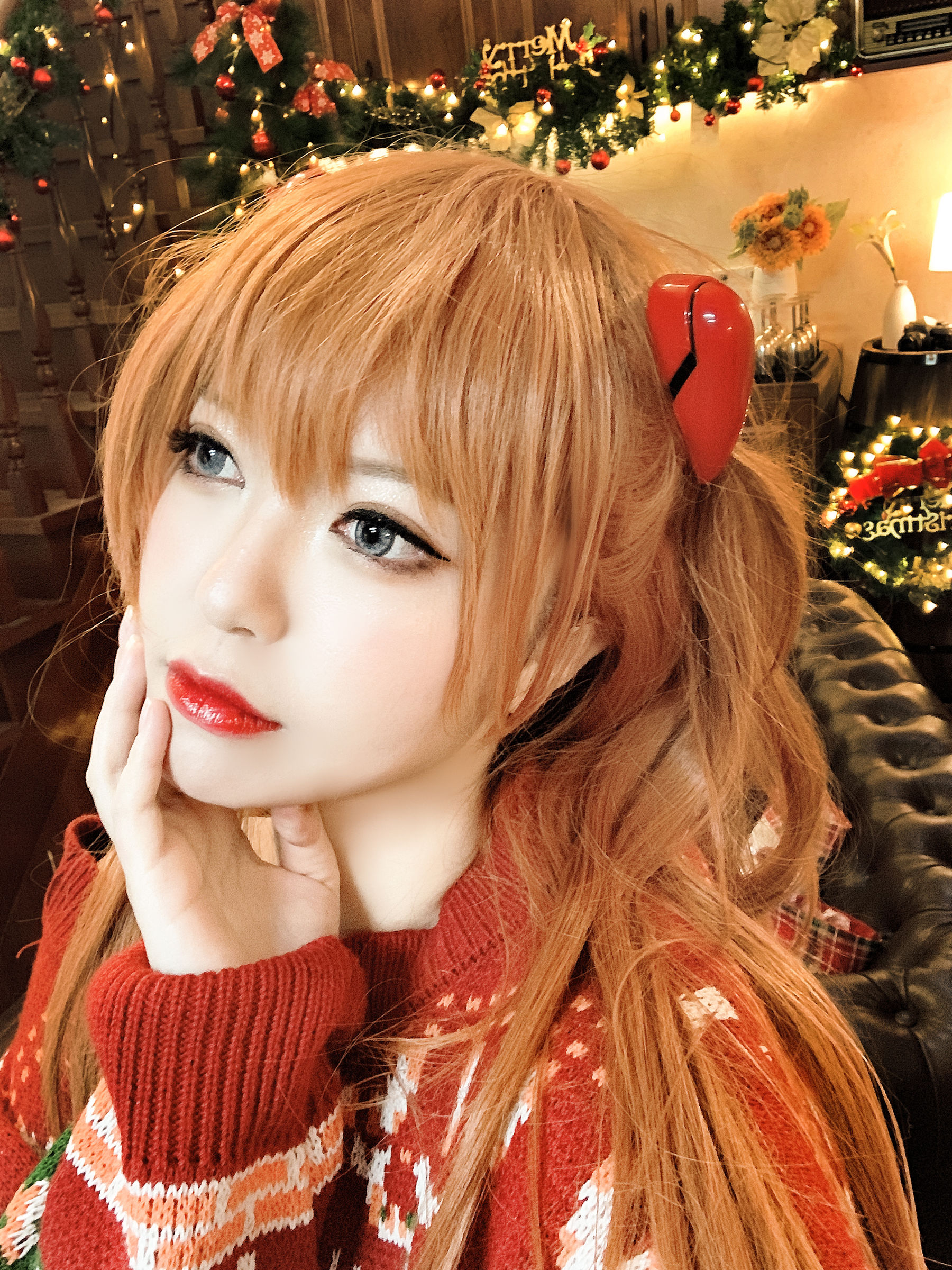 半半子 – 式波・ASUKA Christmas Cosplay-第11张