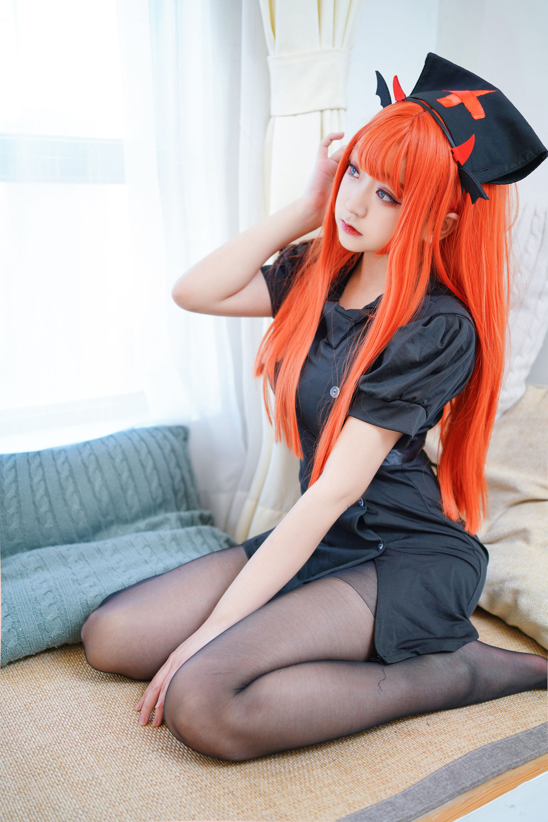 动漫博主恩田直幸 – 橘色黑护士 Cosplay-第44张