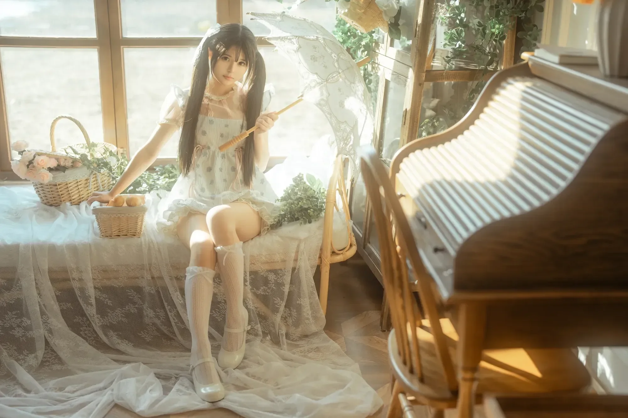 rua阮阮 – 花房 小裙子 Cosplay-第50张