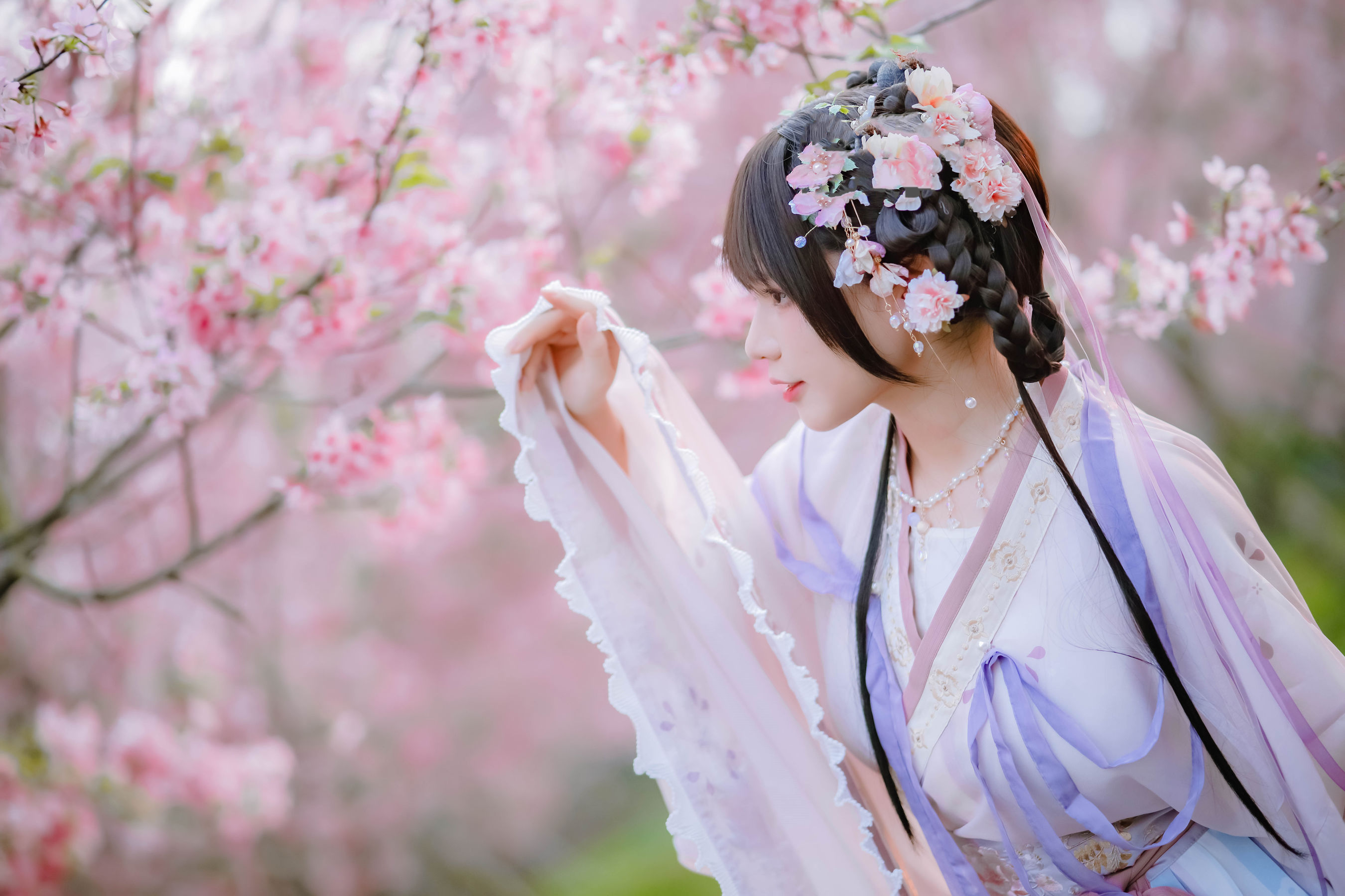 萌妹子Nyako喵子 – 樱花汉服 花神祈愿 Cosplay-第11张