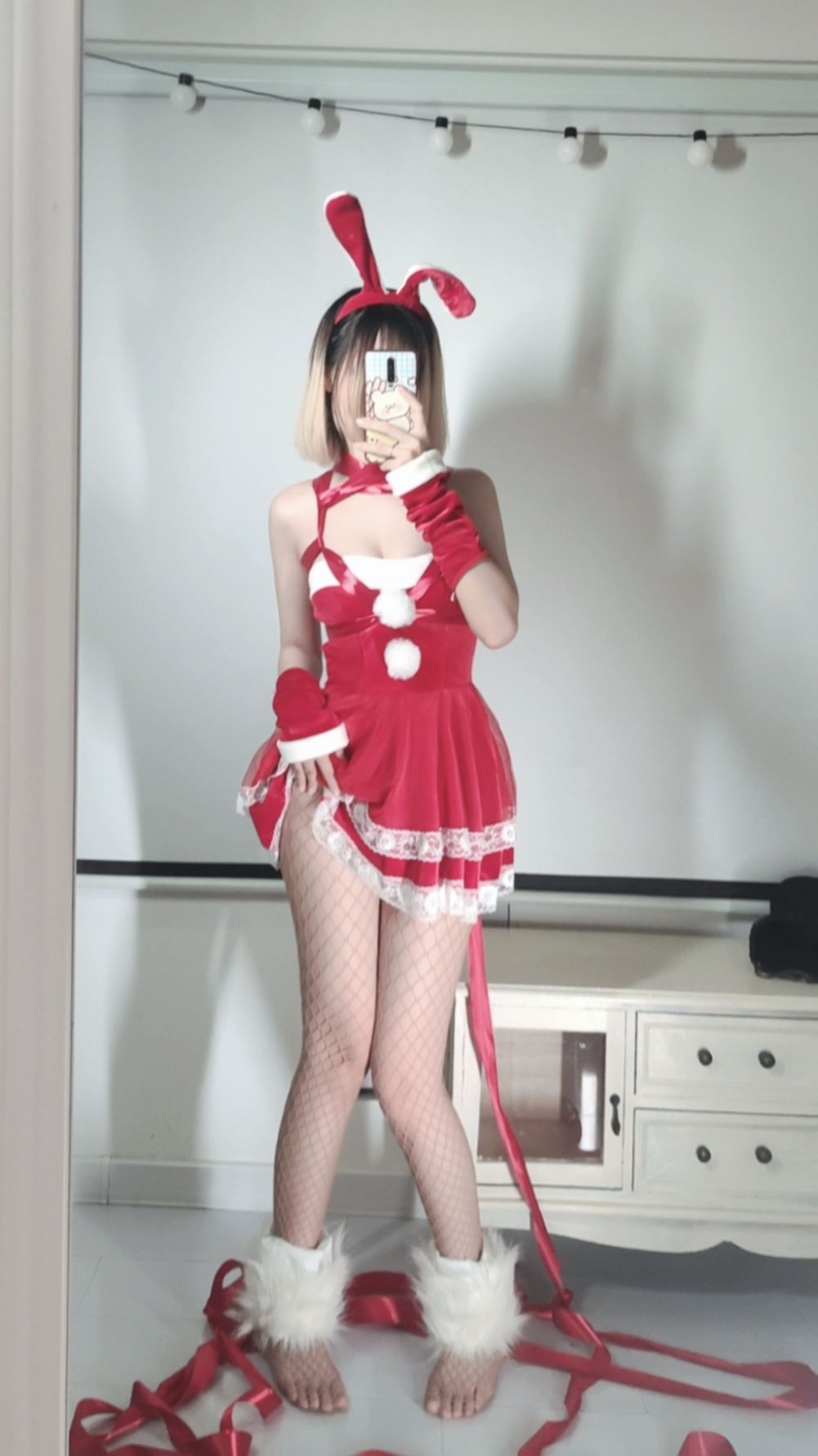 洛桑w伊梓 – 网袜丝带兔兔 Cosplay-第27张