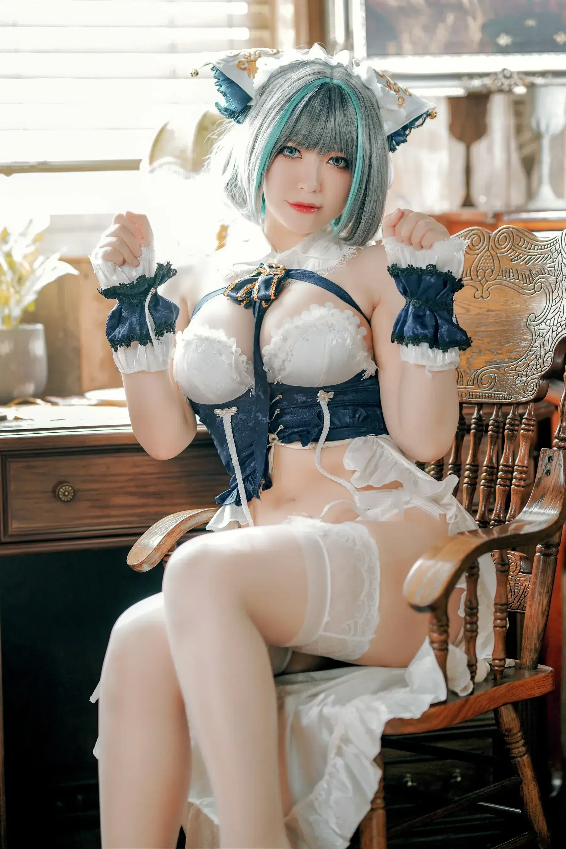 半半子 – 碧蓝航线 柴郡抱枕 Cosplay-第9张
