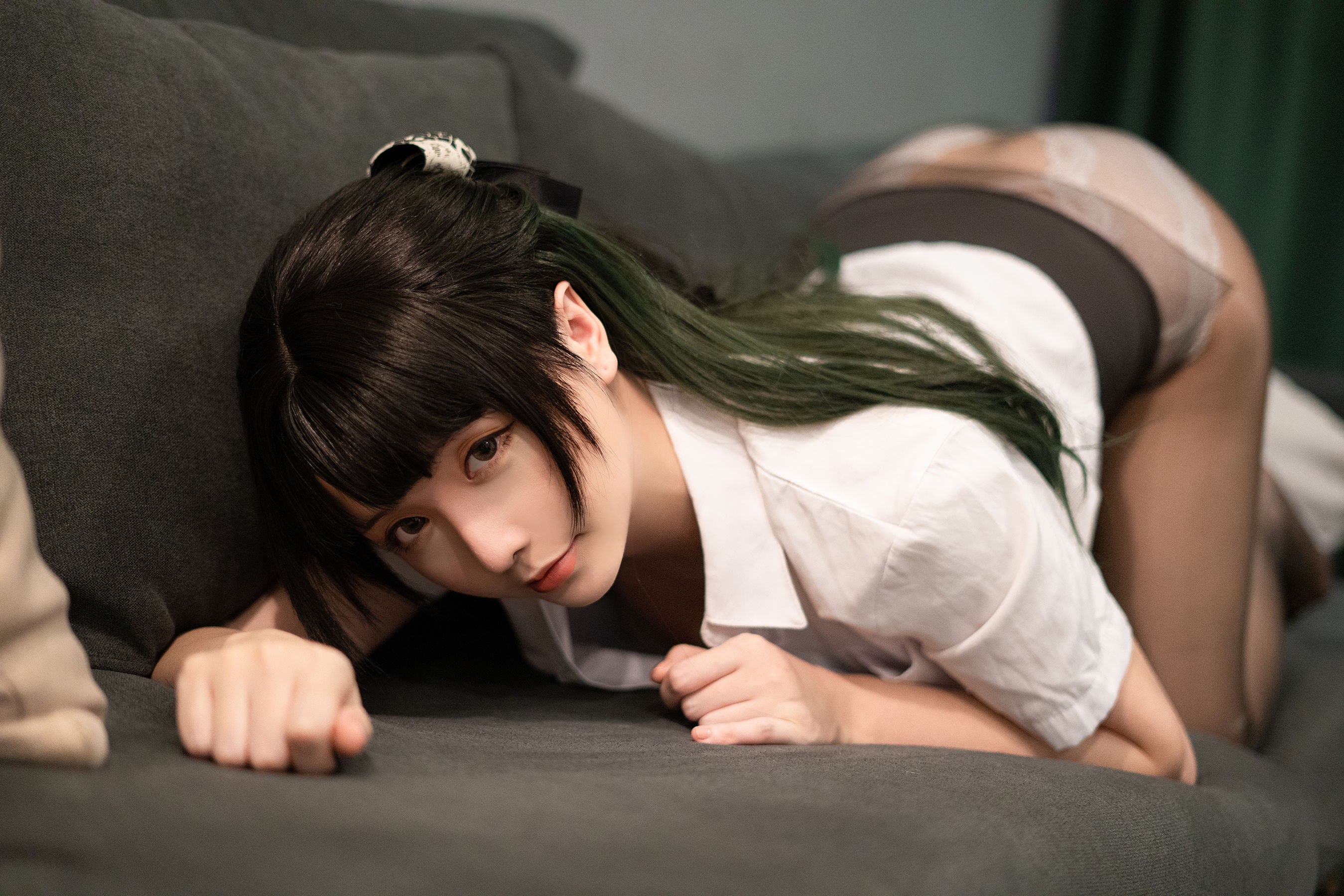 Coser小姐姐星之迟迟 – JK-绿 Cosplay-第59张