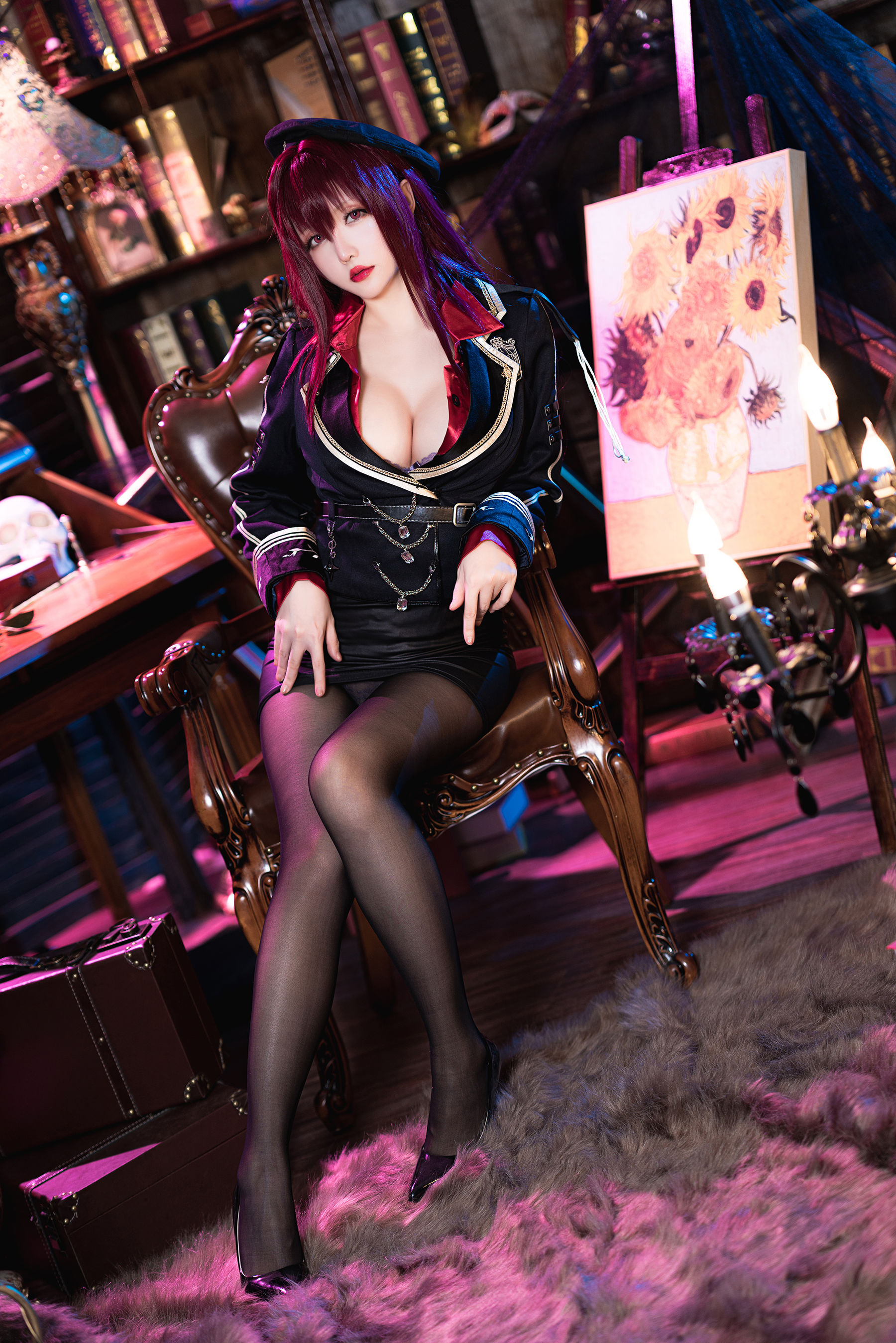 Coser小姐姐星之迟迟 – 斯卡哈-真红教枪 Cosplay-第64张
