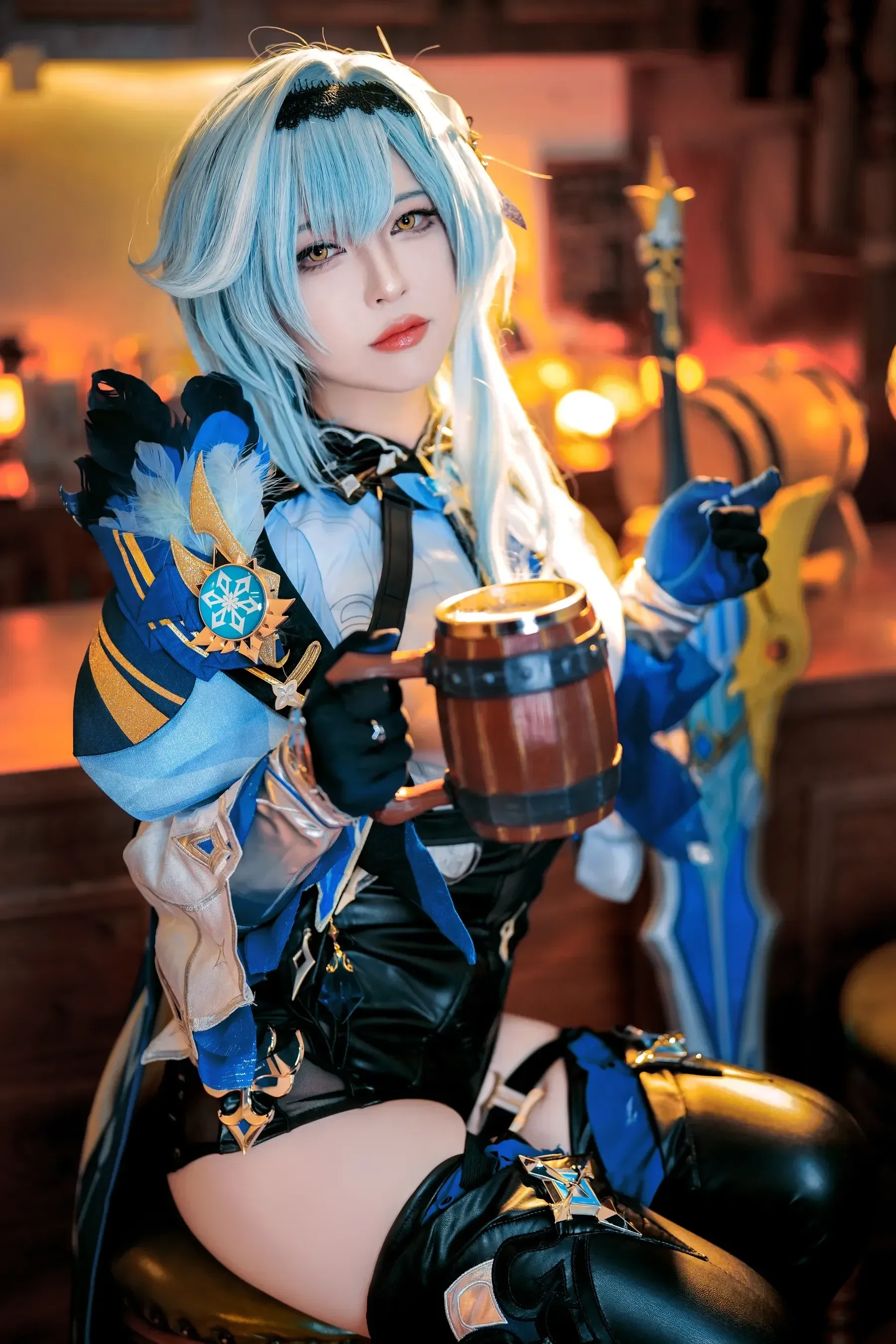 半半子 – 原神优菈 Cosplay-第1张