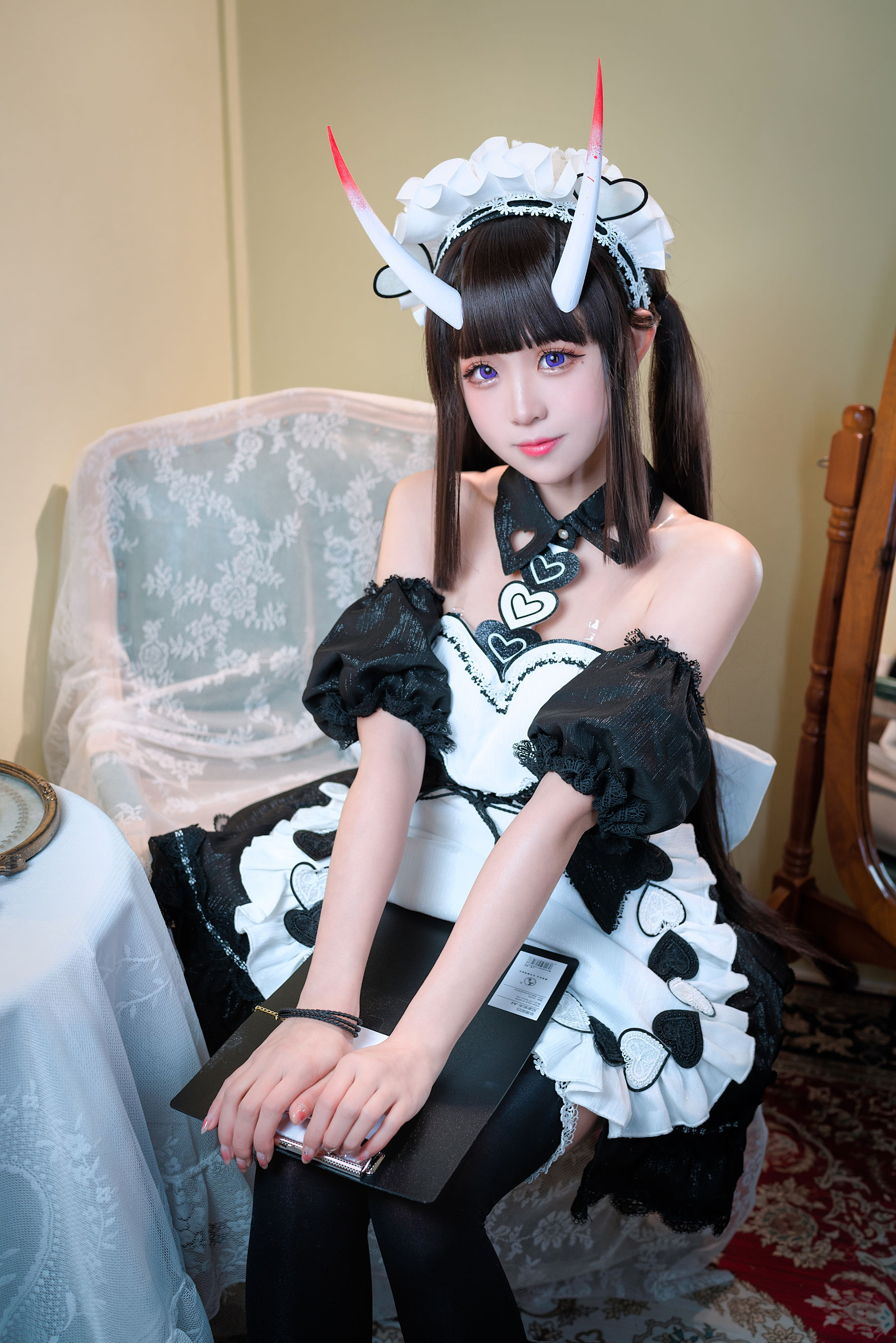 miko酱ww – 碧蓝航线 能代女仆 Cosplay-第29张