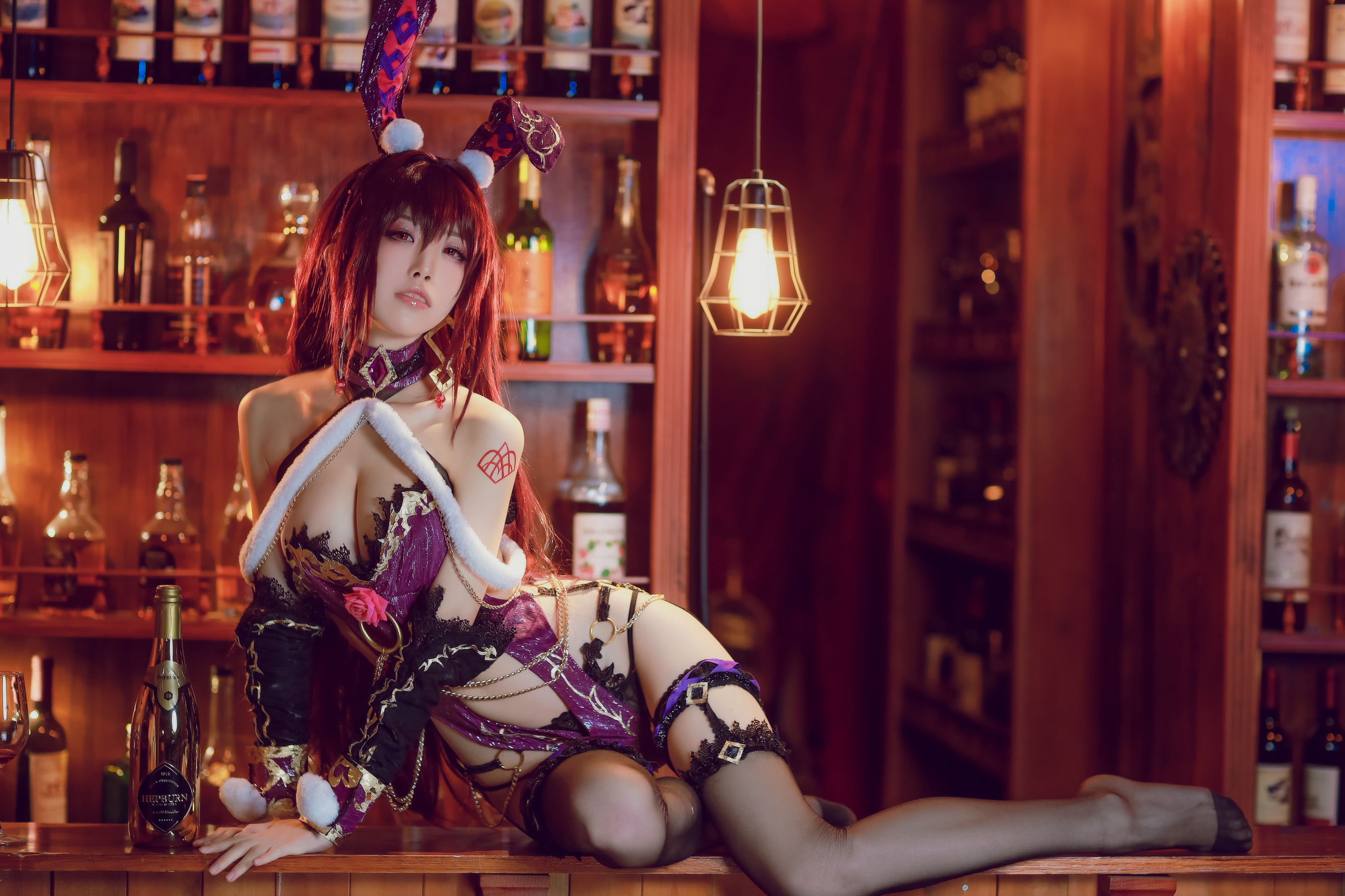 [Cosplay写真] 动漫博主水淼aqua – 斯卡哈 Cosplay-第45张