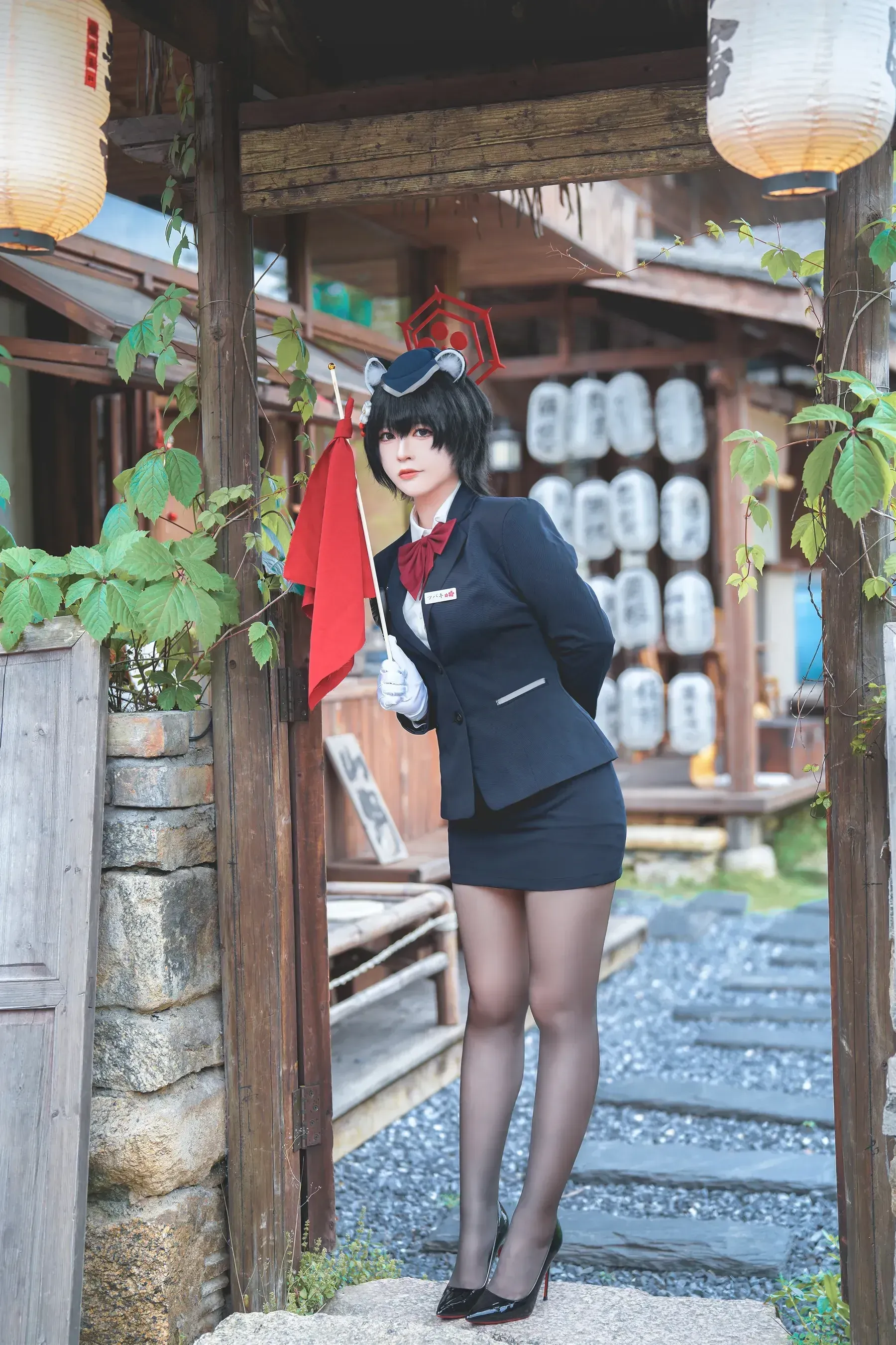 半半子 – ガイド春日ツバキ Cosplay-第12张