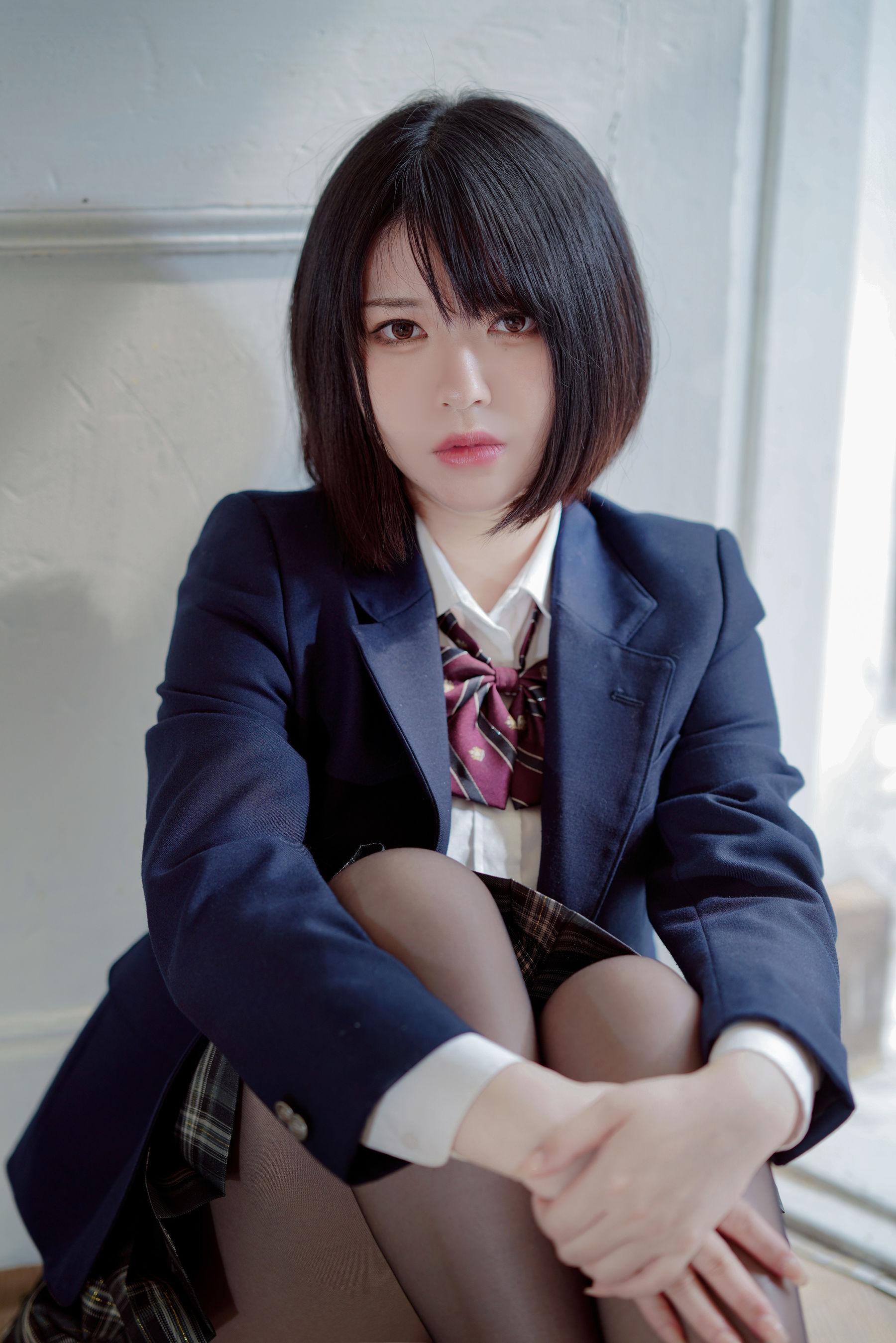 半半子 – 彼女の制服姿が好き Cosplay-第17张