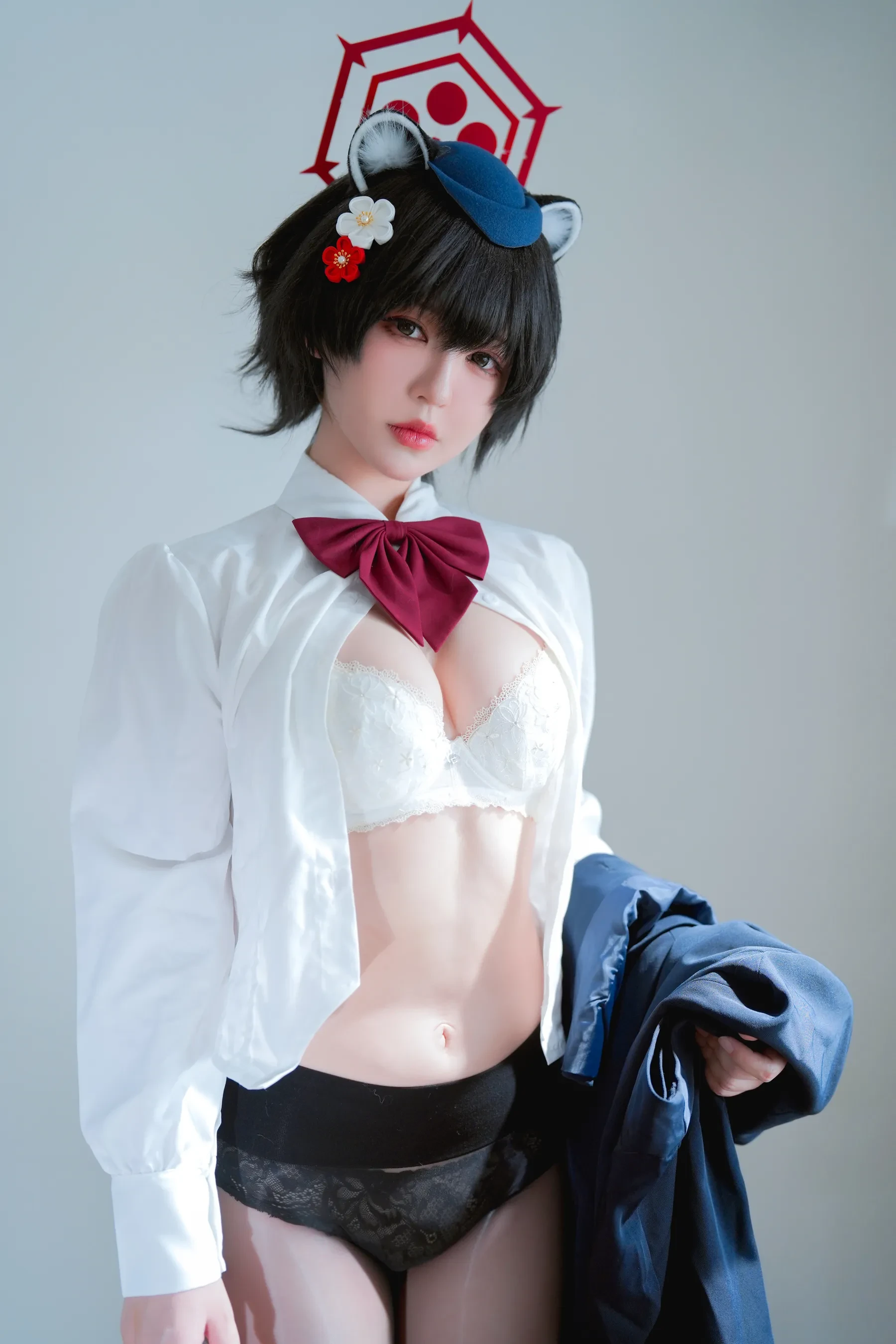半半子 – ガイド春日ツバキ Cosplay-第43张