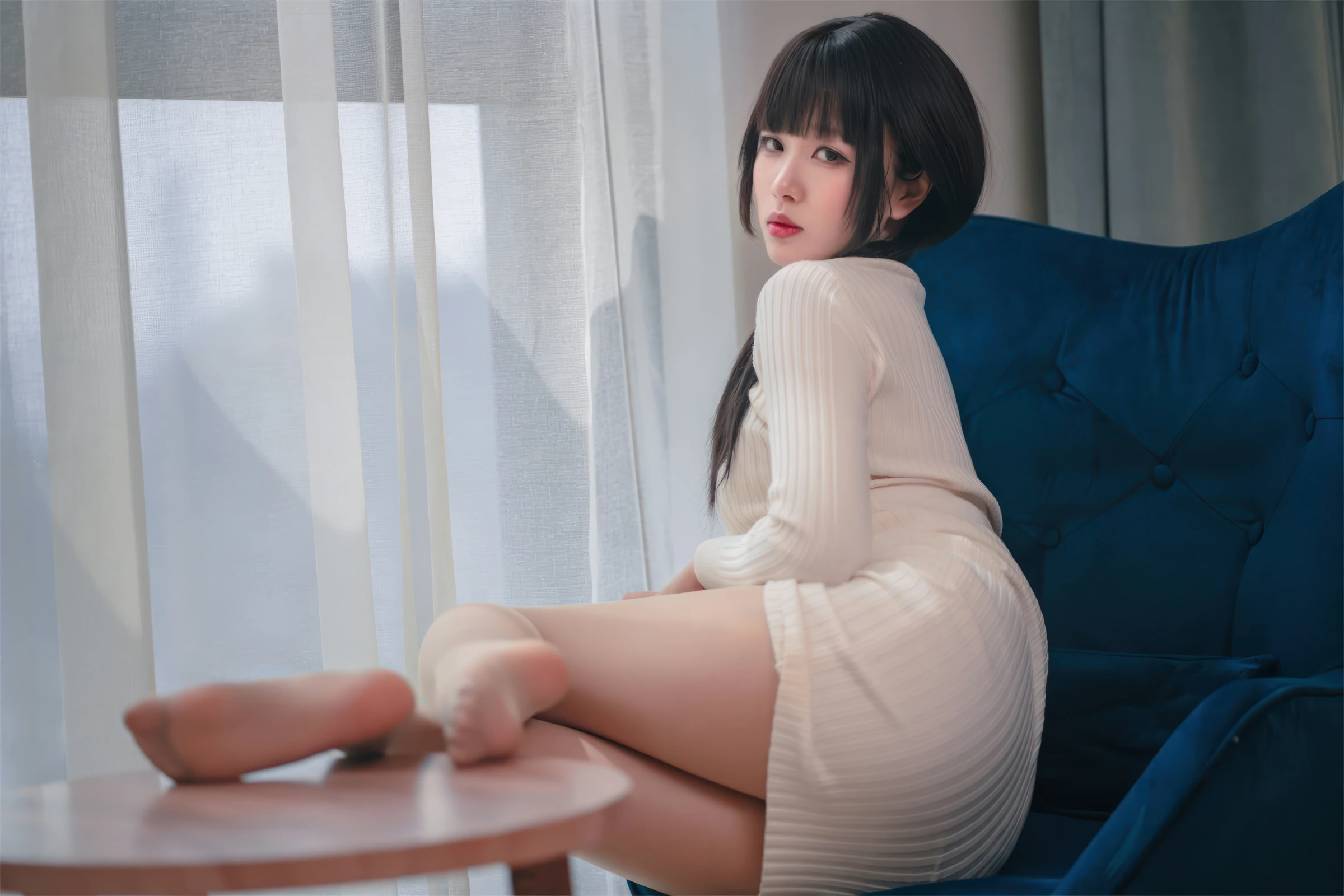 轩萧学姐 – 肉丝家妻 Cosplay-第13张