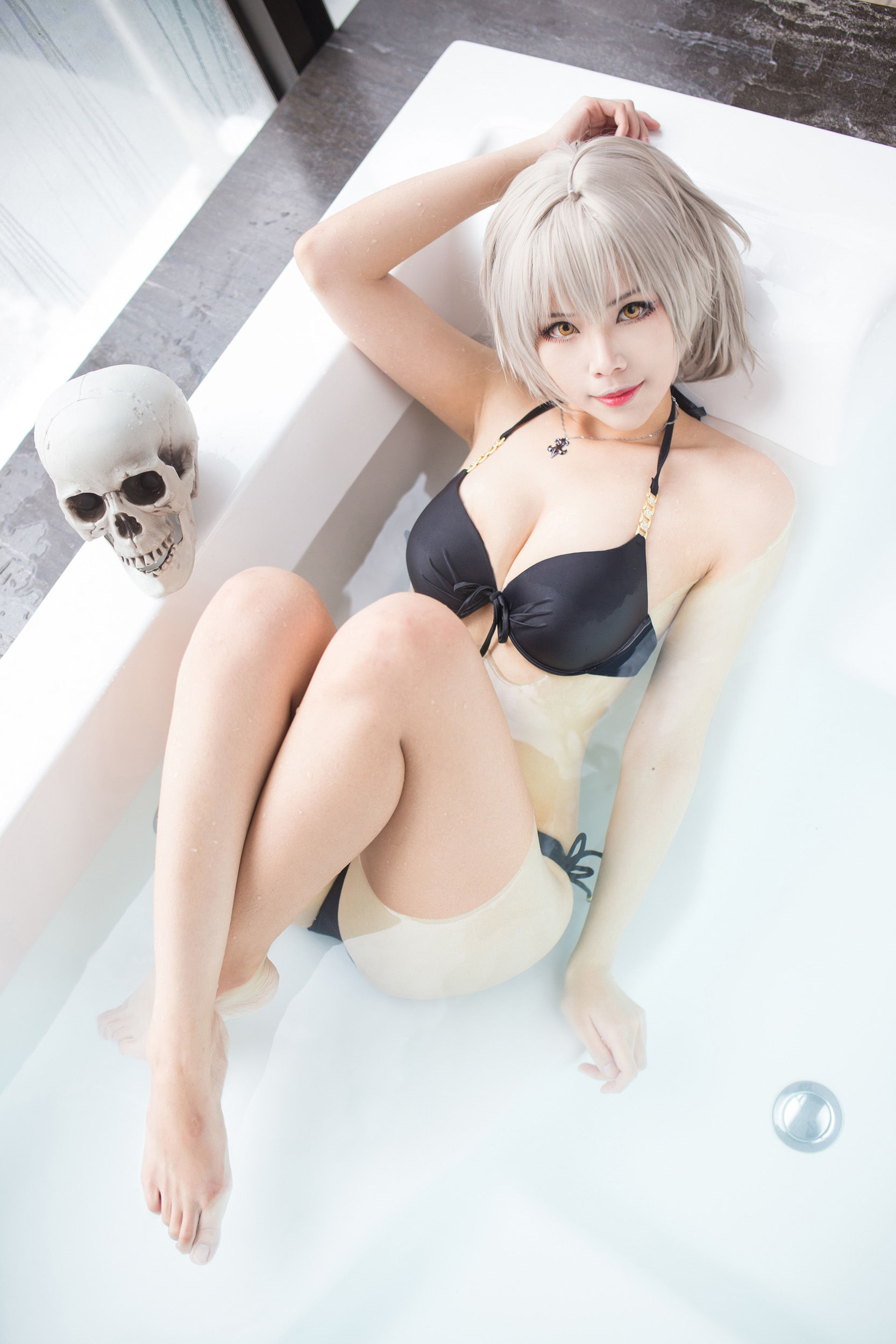 Coser萱-KaYa – 黑贞 黑呆毛下着 Cosplay-第37张