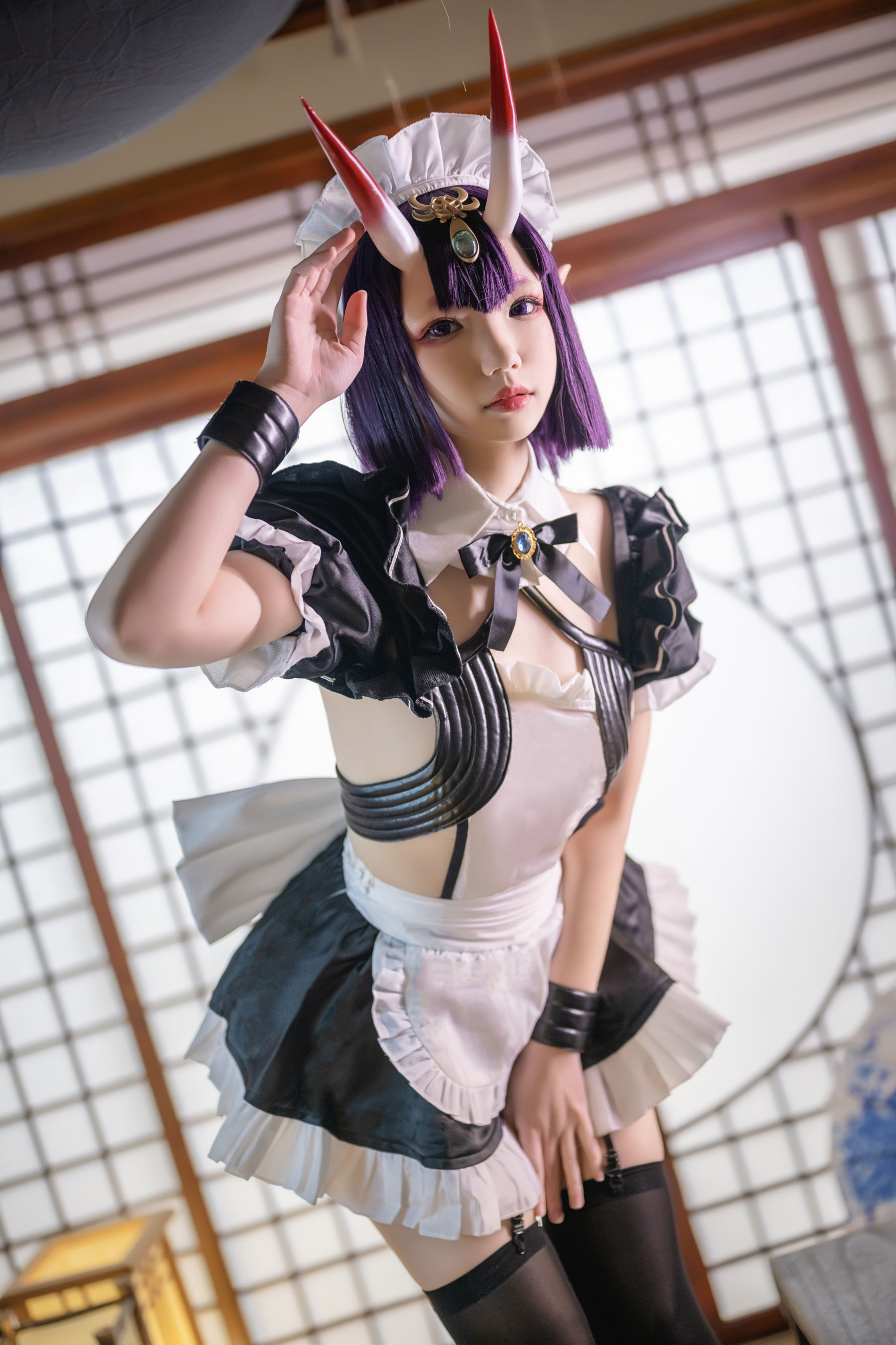 动漫博主雪晴Astra – 酒吞童子 女仆 Cosplay-第44张