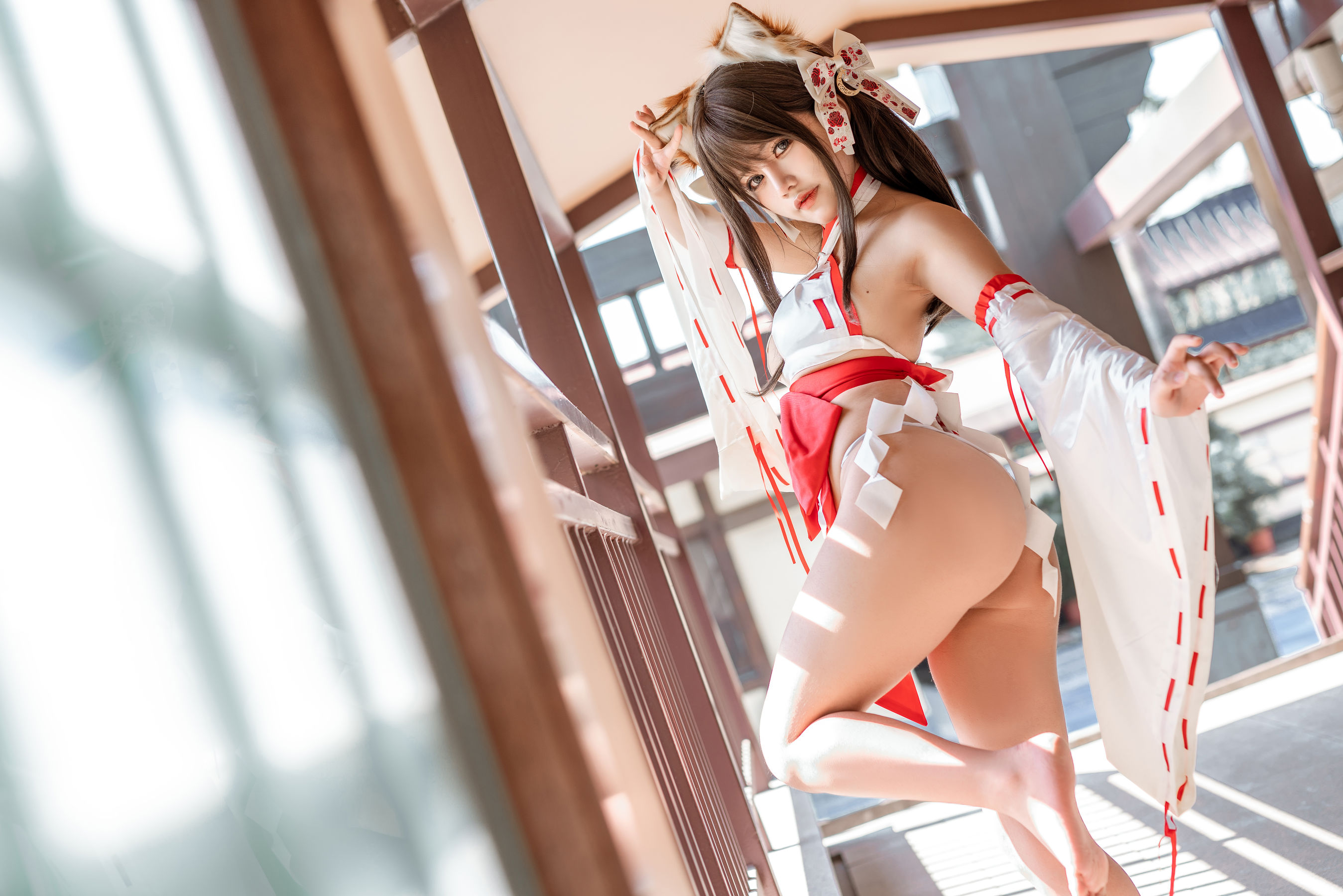 动漫博主蠢沫沫一笑芳香沁 – 双人狐 Cosplay-第11张