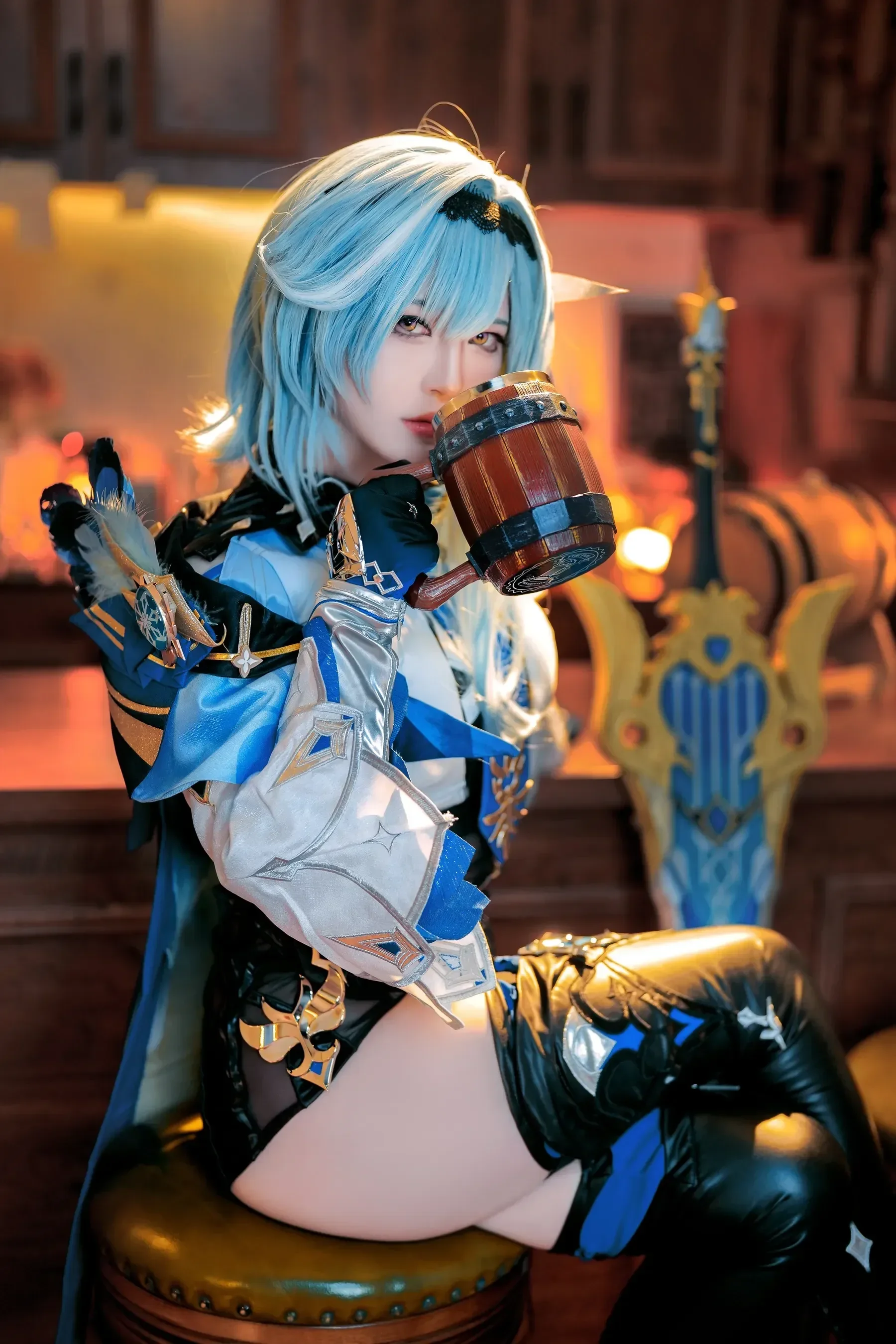 半半子 – 原神优菈 Cosplay-第3张