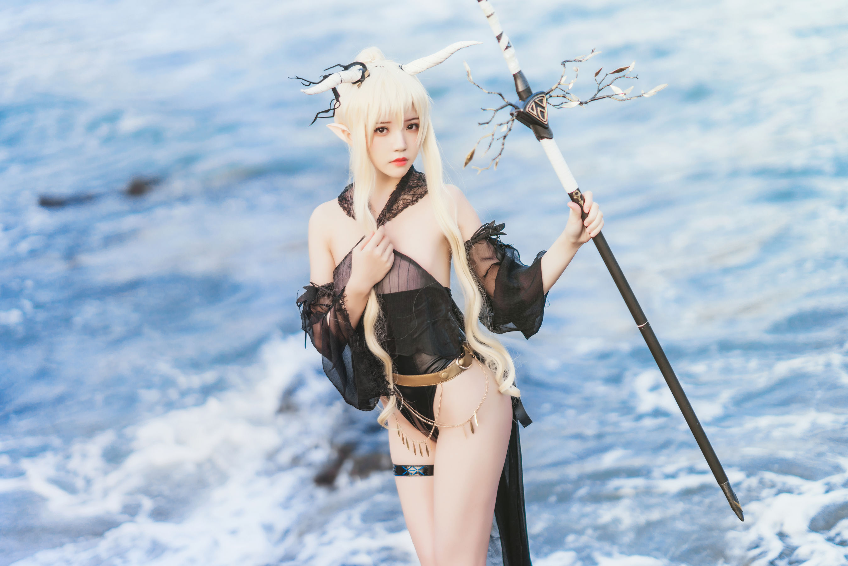 桜桃喵 – 闪灵泳衣 Cosplay-第27张