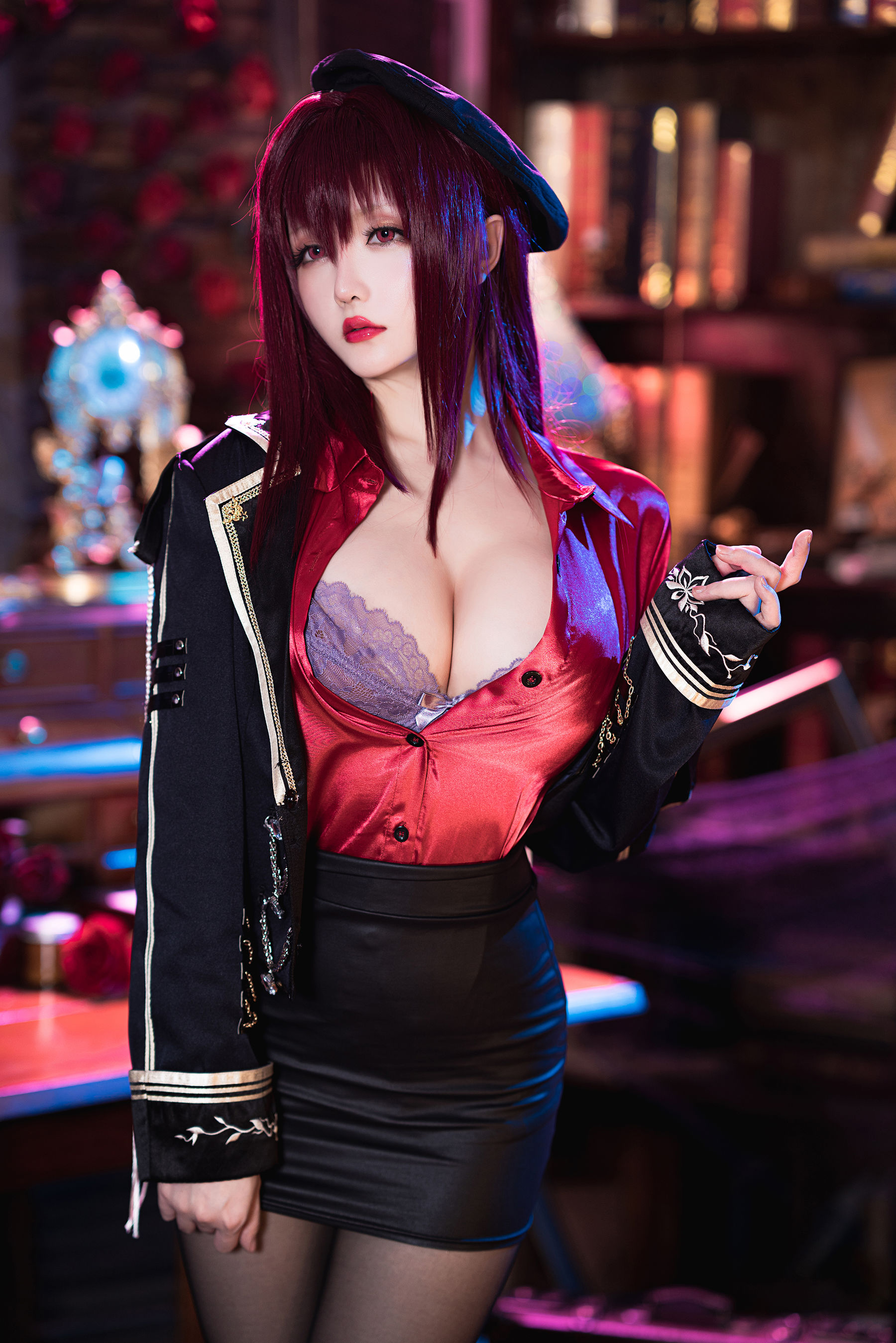 Coser小姐姐星之迟迟 – 斯卡哈-真红教枪 Cosplay-第21张