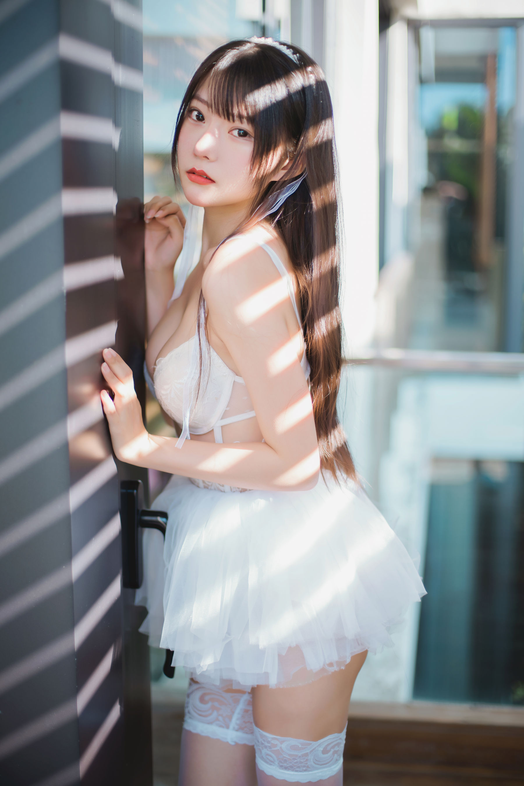香草喵露露 – 杨枝甘露 白色纱裙 Cosplay-第5张