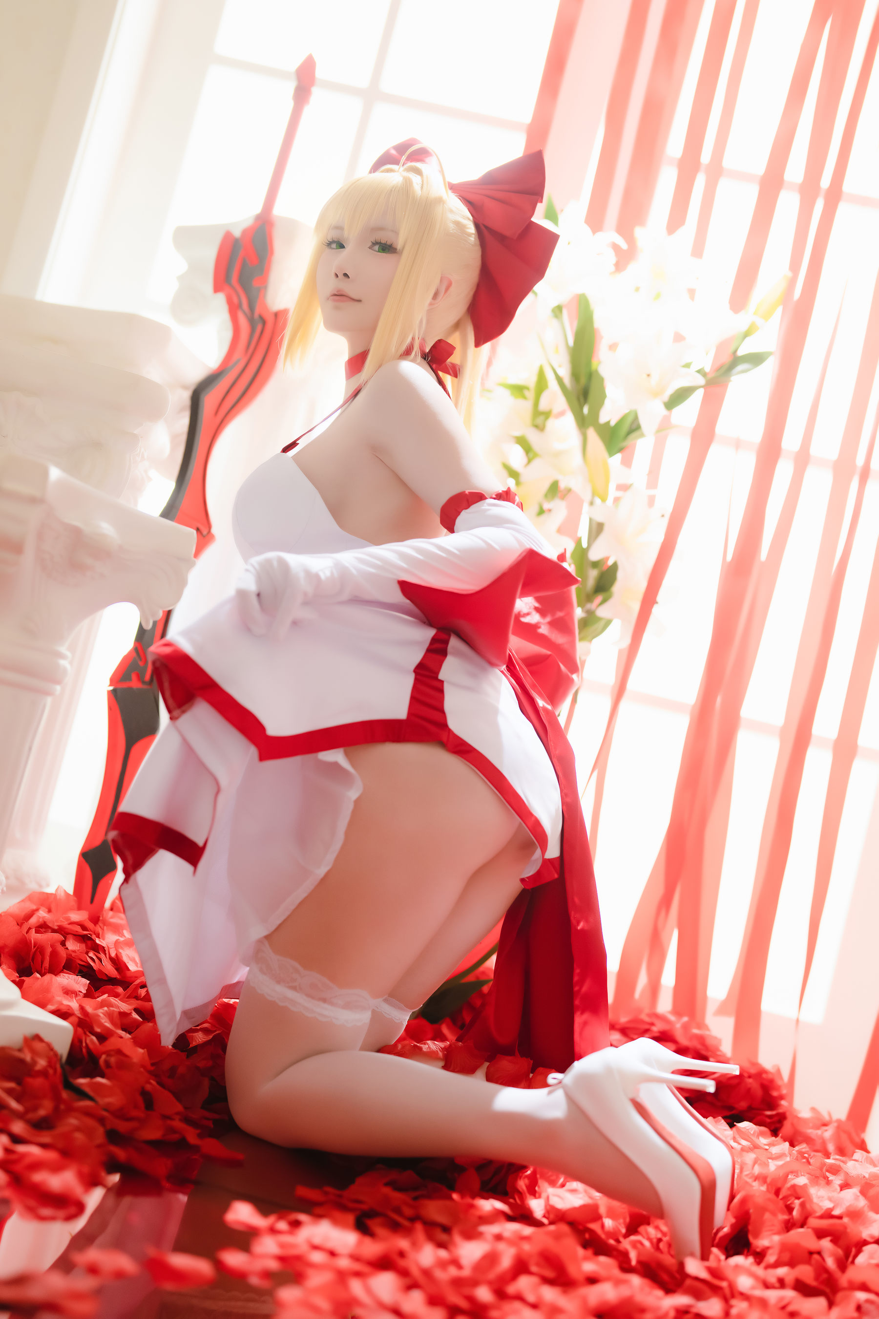 Coser小姐姐星之迟迟 – Fate 尼禄 Cosplay-第14张