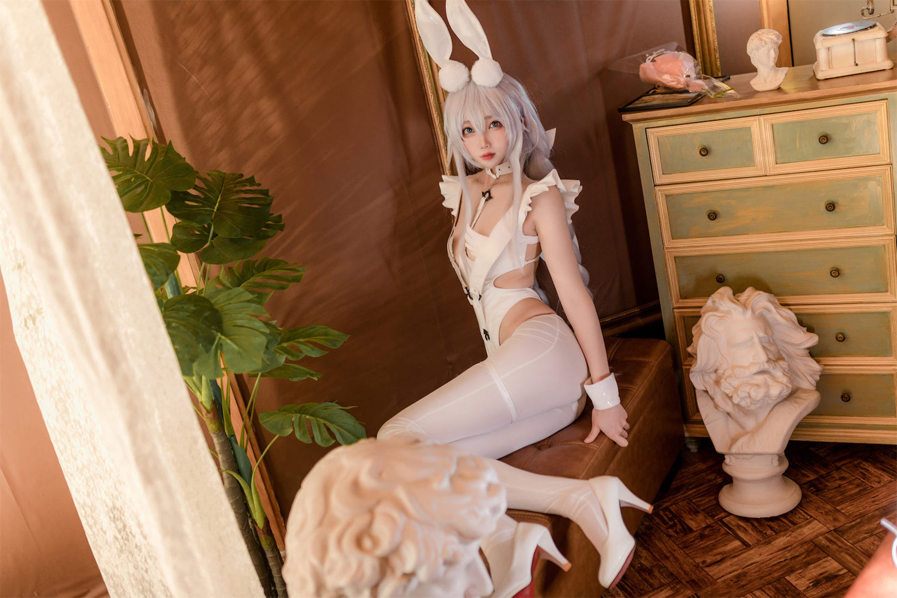 杏仁曲奇 – 碧蓝航线 恶毒白兔 Cosplay-第4张