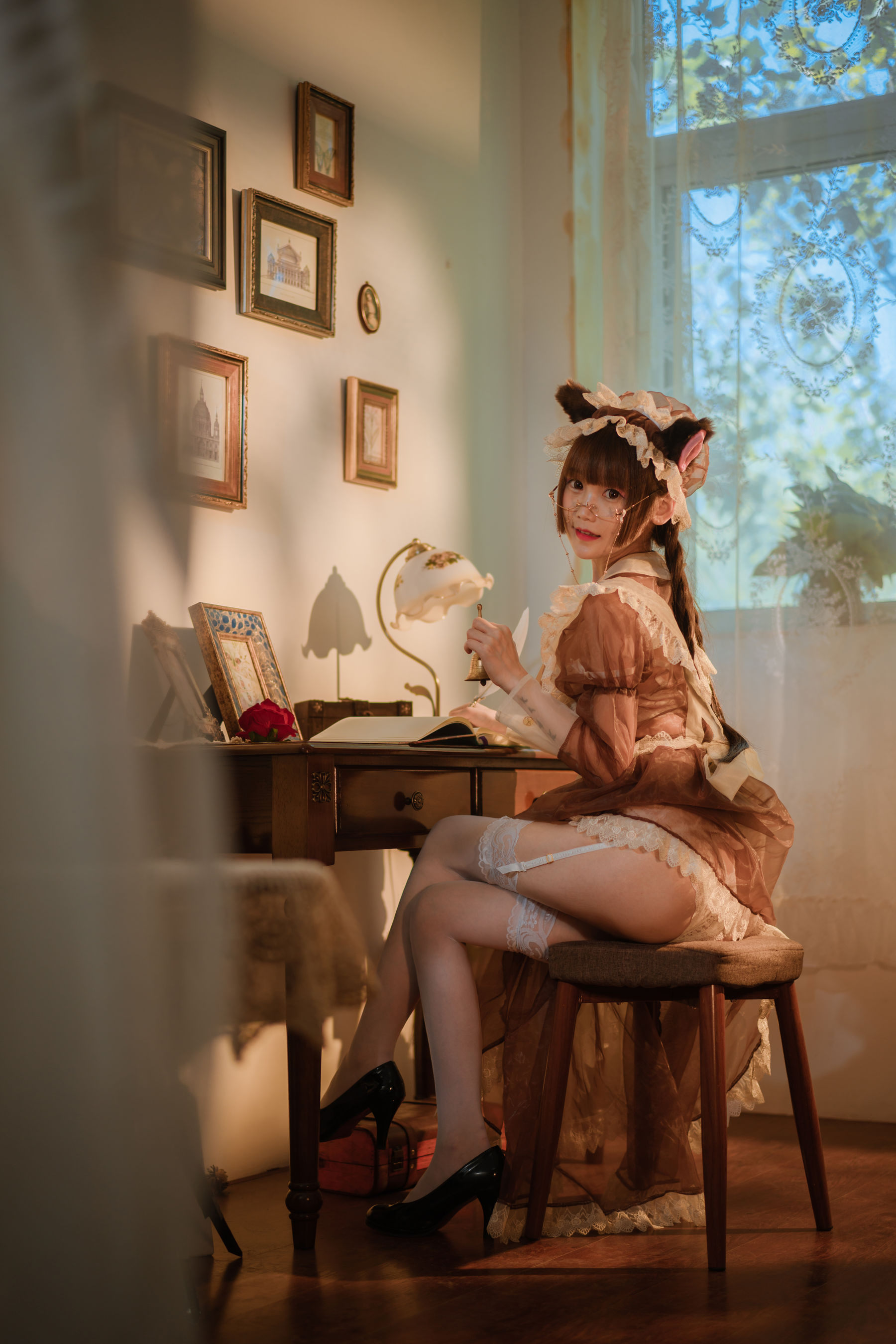 COS少女星野咪兔 透明女仆 Cosplay-第50张