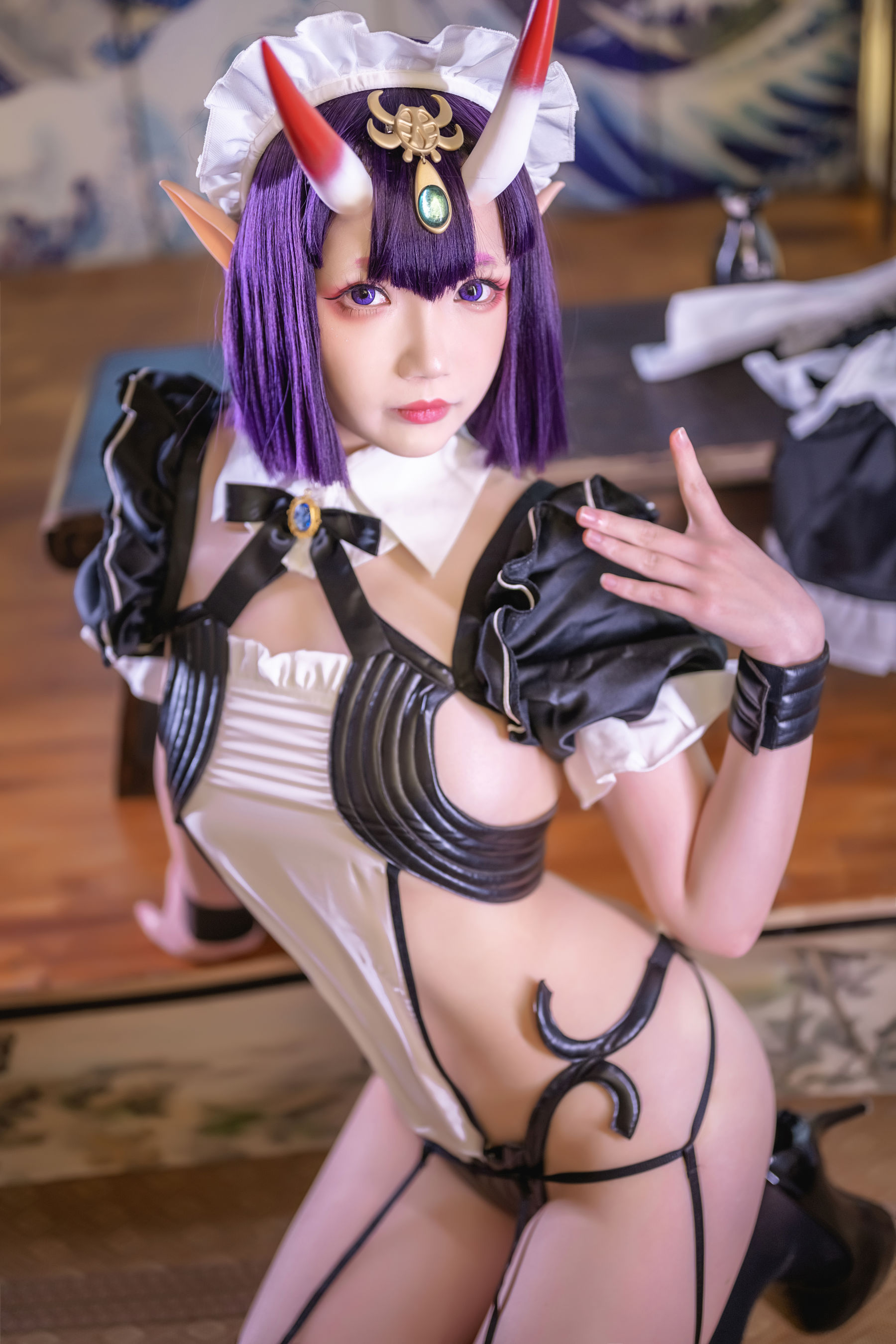 动漫博主雪晴Astra – 酒吞童子 女仆 Cosplay-第10张