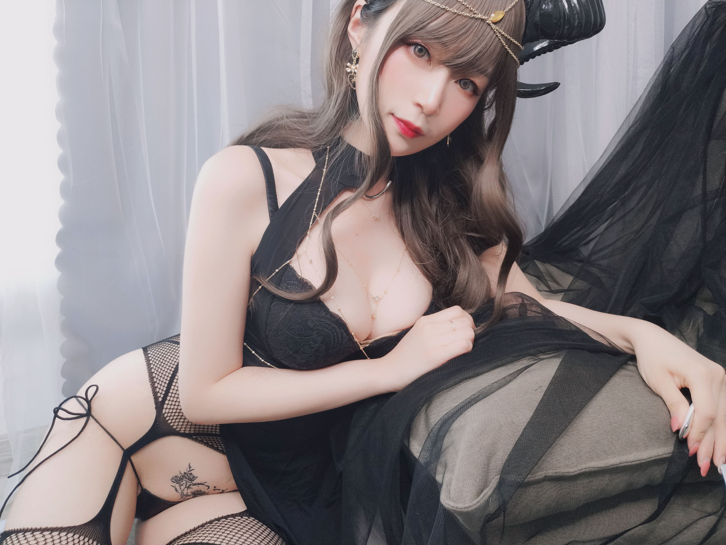 Coser小姐姐白银 黑山魅魔 Cosplay-第26张