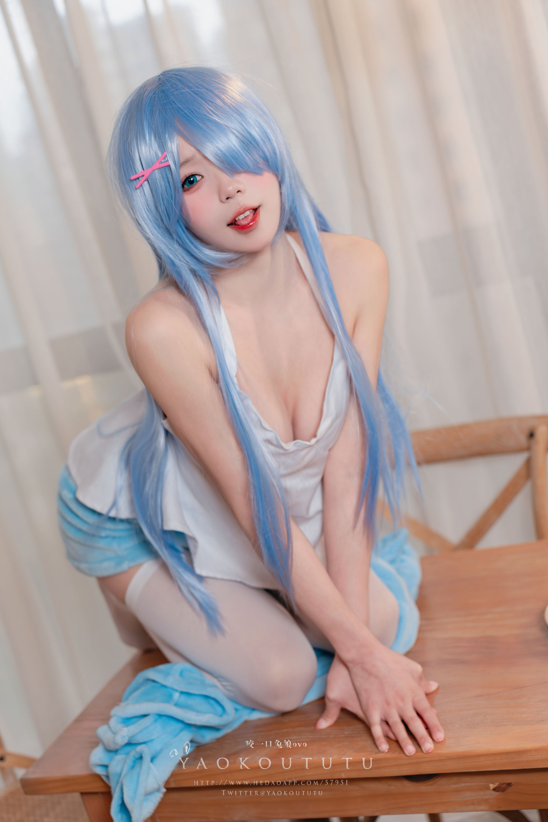咬一口兔娘 – 蕾姆喵喵 Cosplay-第20张