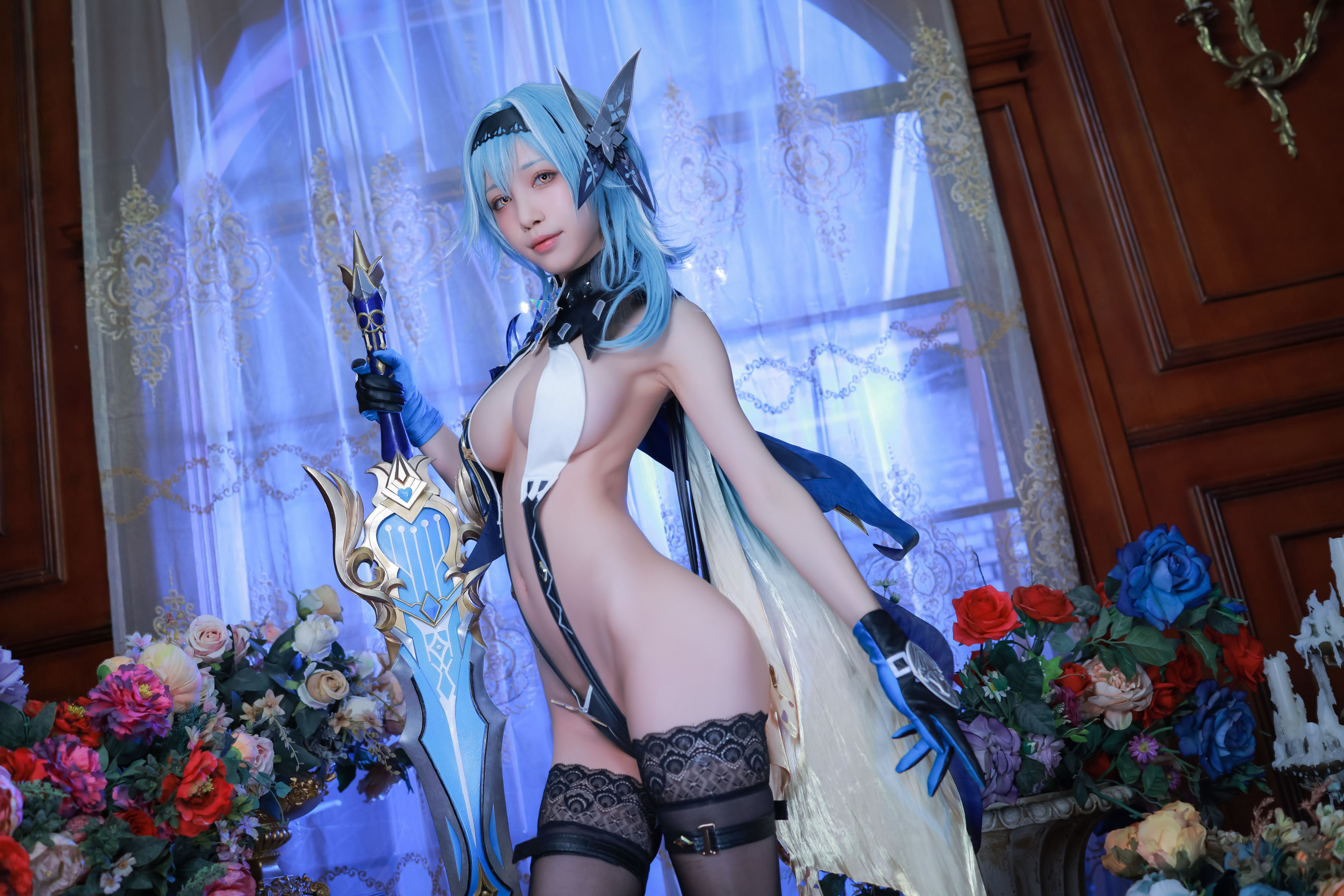 动漫博主水淼aqua – 原神优菈 内衣 Cosplay-第35张