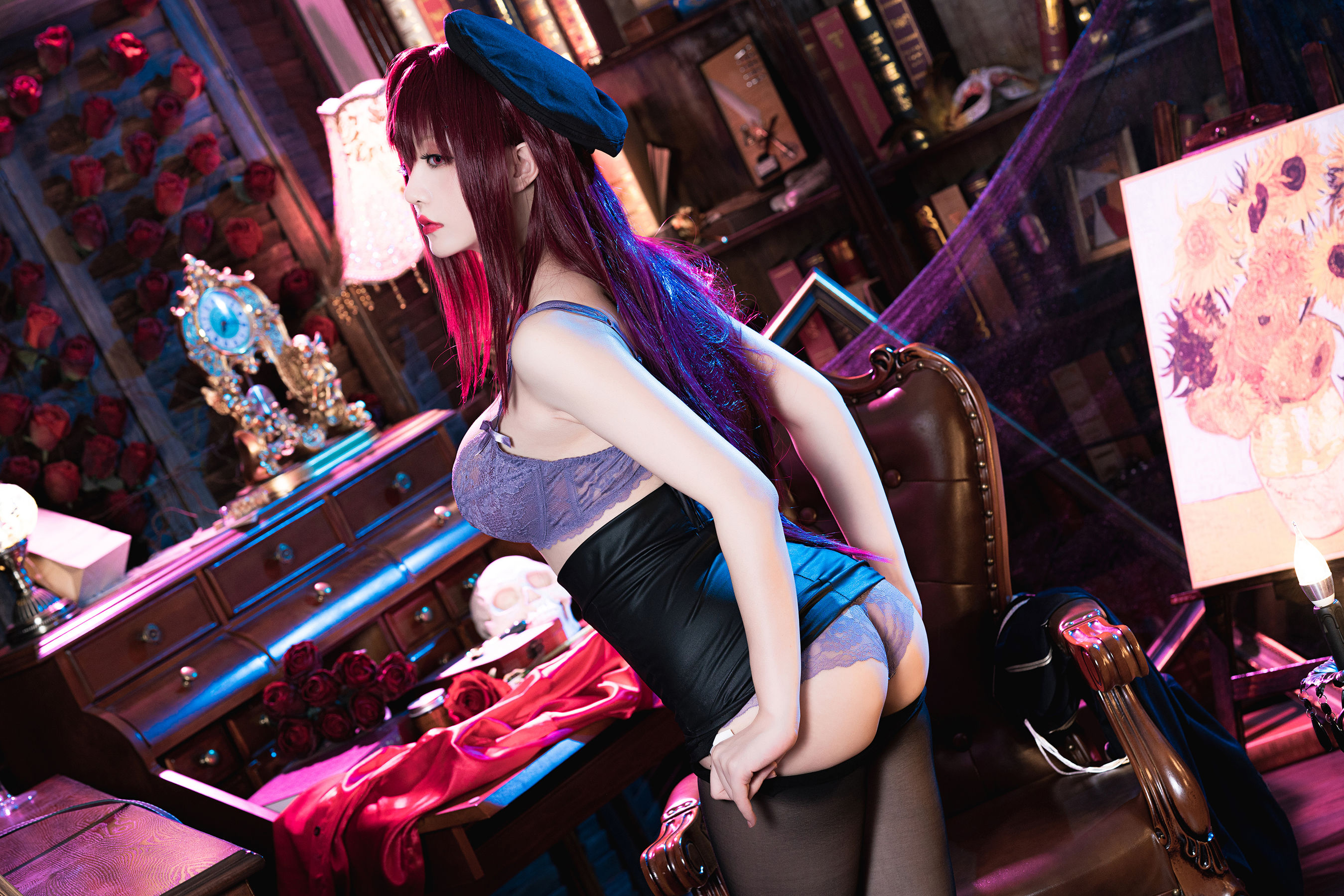 Coser小姐姐星之迟迟 – 斯卡哈-真红教枪 Cosplay-第53张